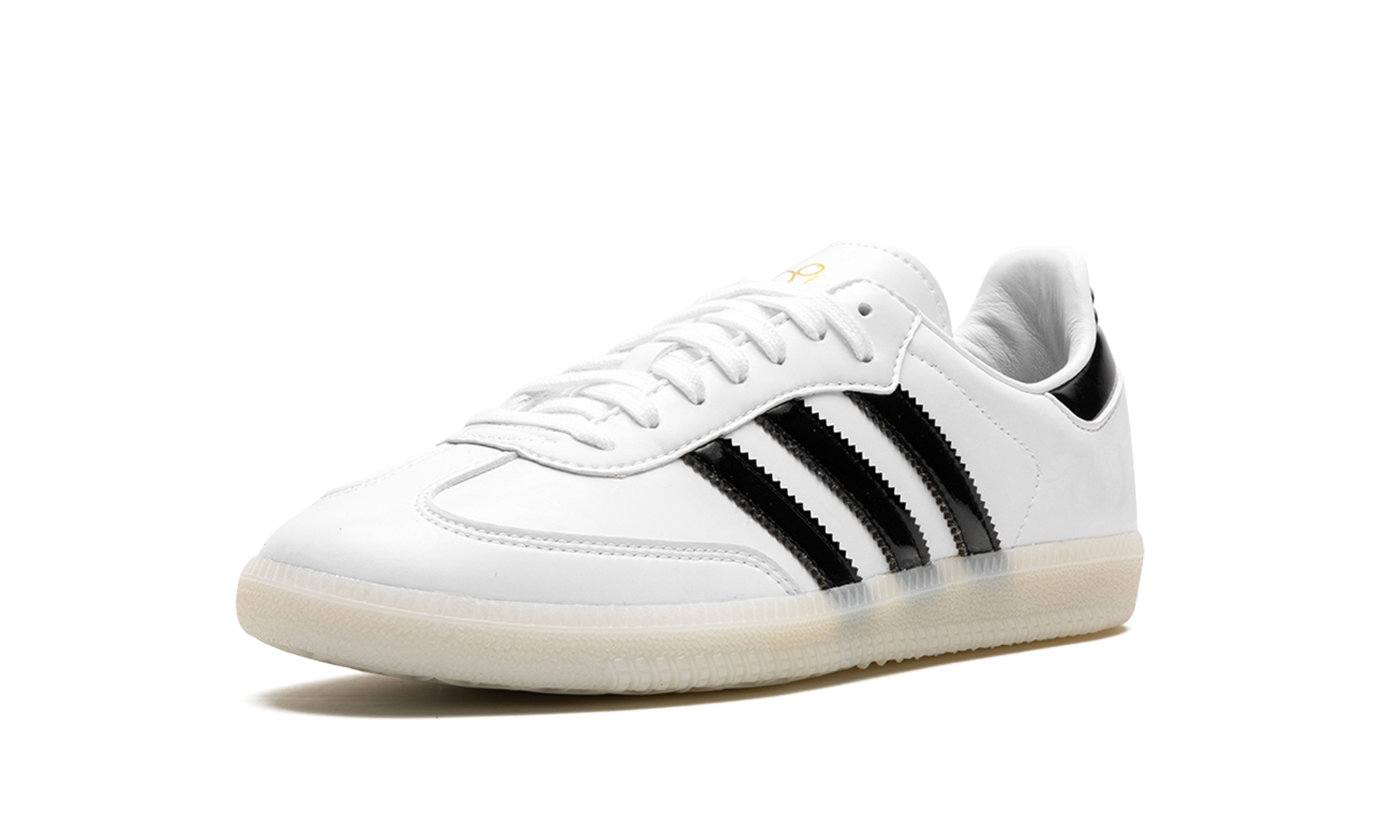 adidas samba jason dill white black patent+IE5158+left diagnol single view