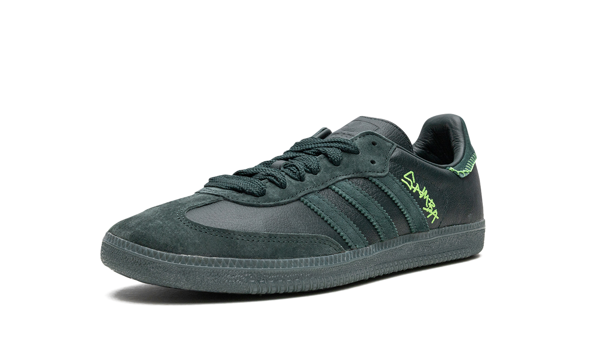 adidas samba jonah hill green+FW7458+left diagnol single view
