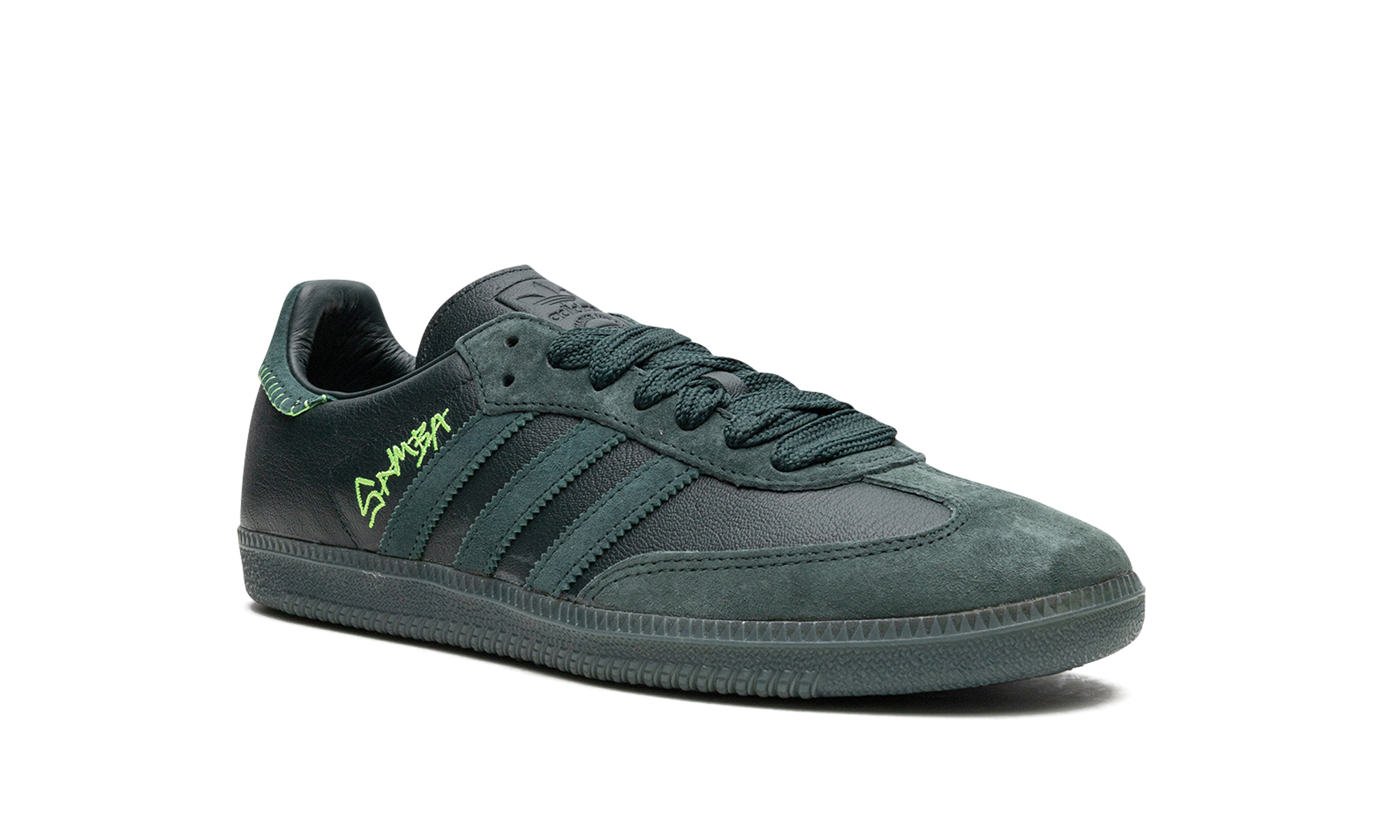 adidas samba jonah hill green+FW7458+diagnol right view