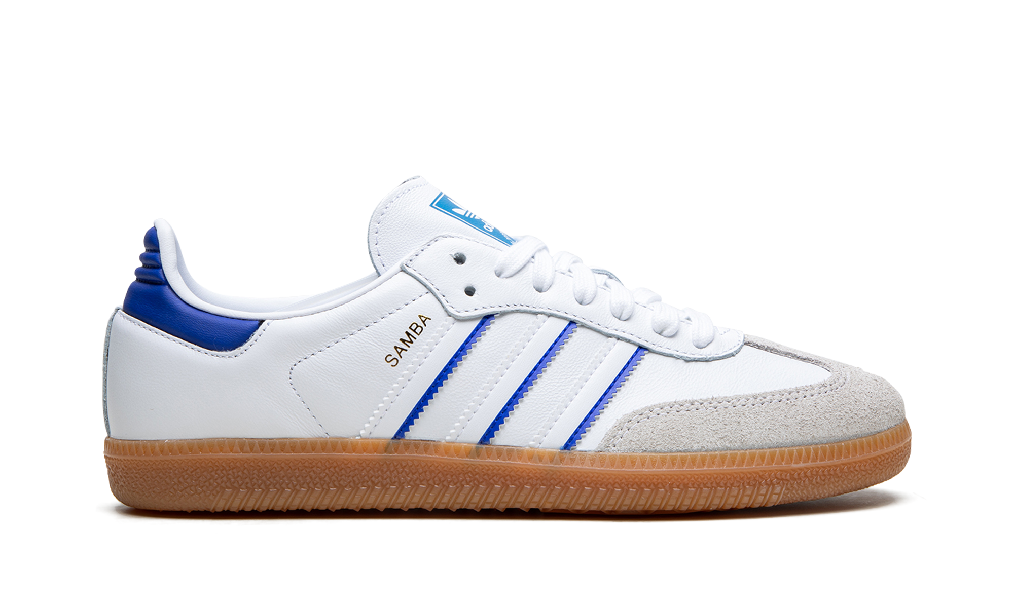 adidas samba leather cloud white lucid blue+IG2339+right view
