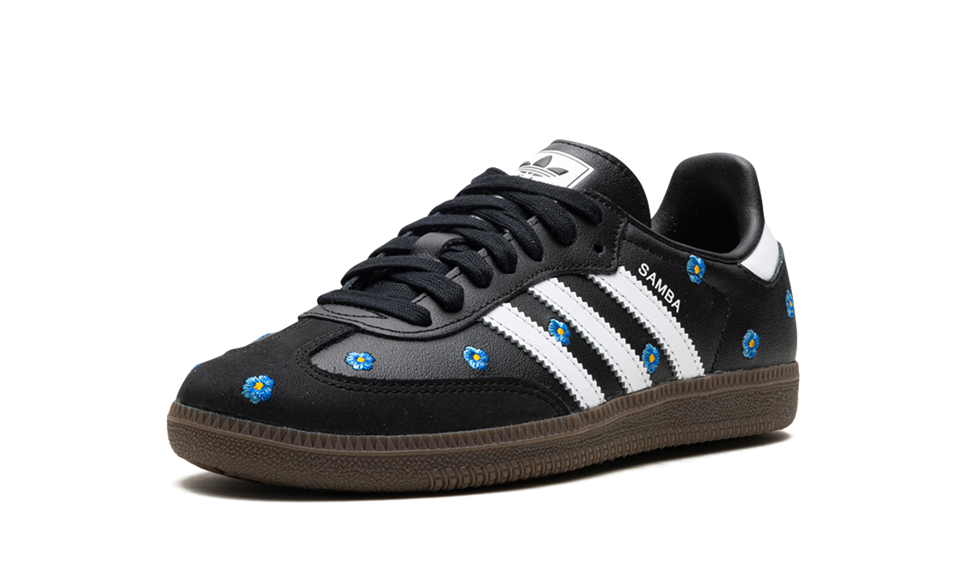 adidas samba light blue floral core black women s+IF4397+left diagnol single view