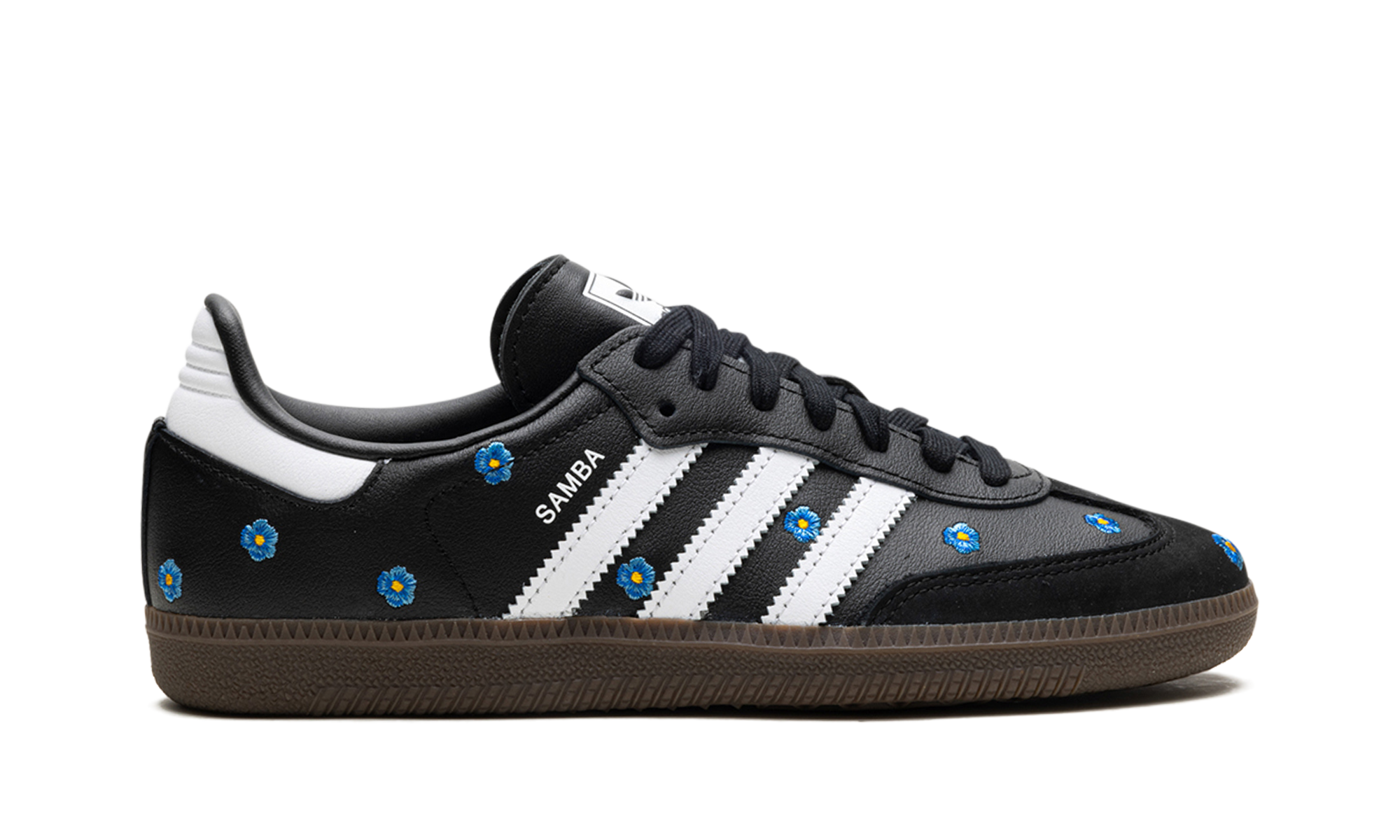 adidas samba light blue floral core black women s+IF4397+right view