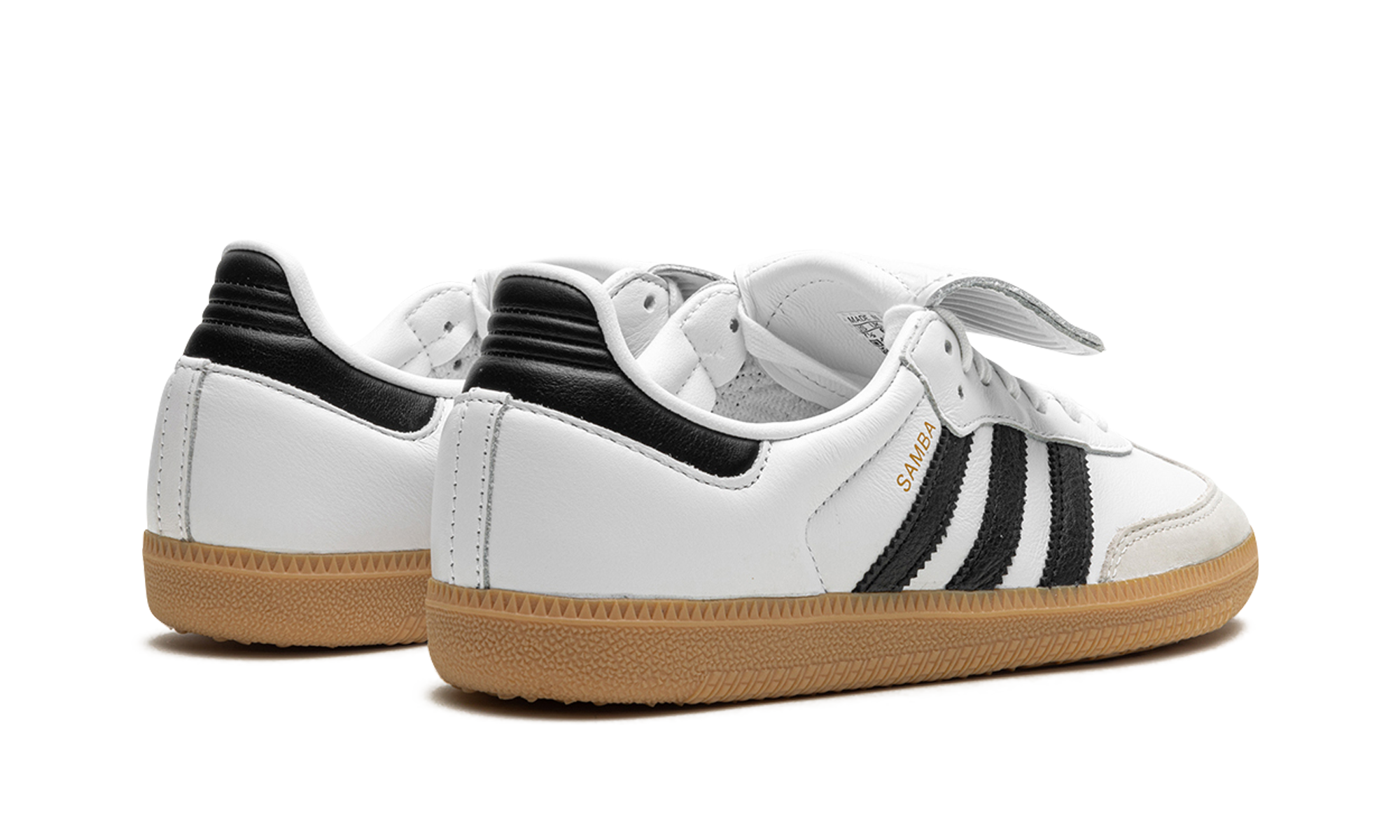adidas samba lt cloud white core black gum women s+IG4279+diagnol right behind view