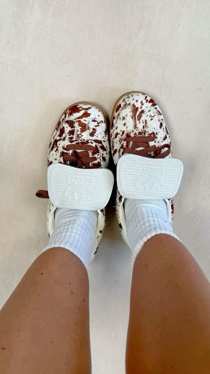 adidas Samba LT Cow Print Brown White (Women's), Lifestyle View 3, SKU JS3931