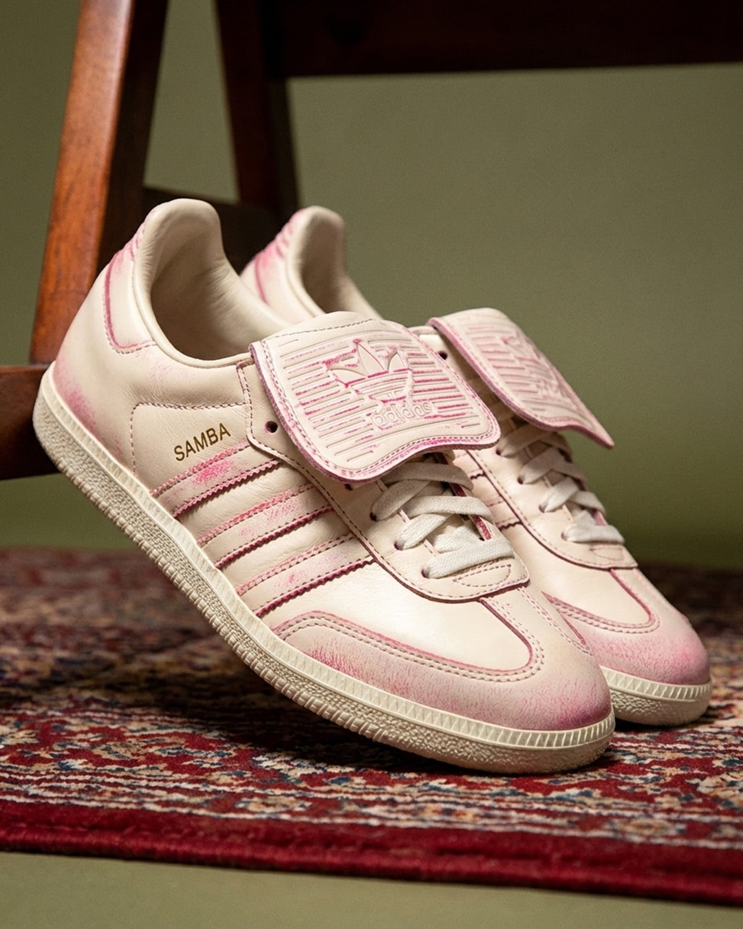 adidas Samba LT Distressed Pack Cream White (Women's), Lifestyle View 2, SKU JR5998