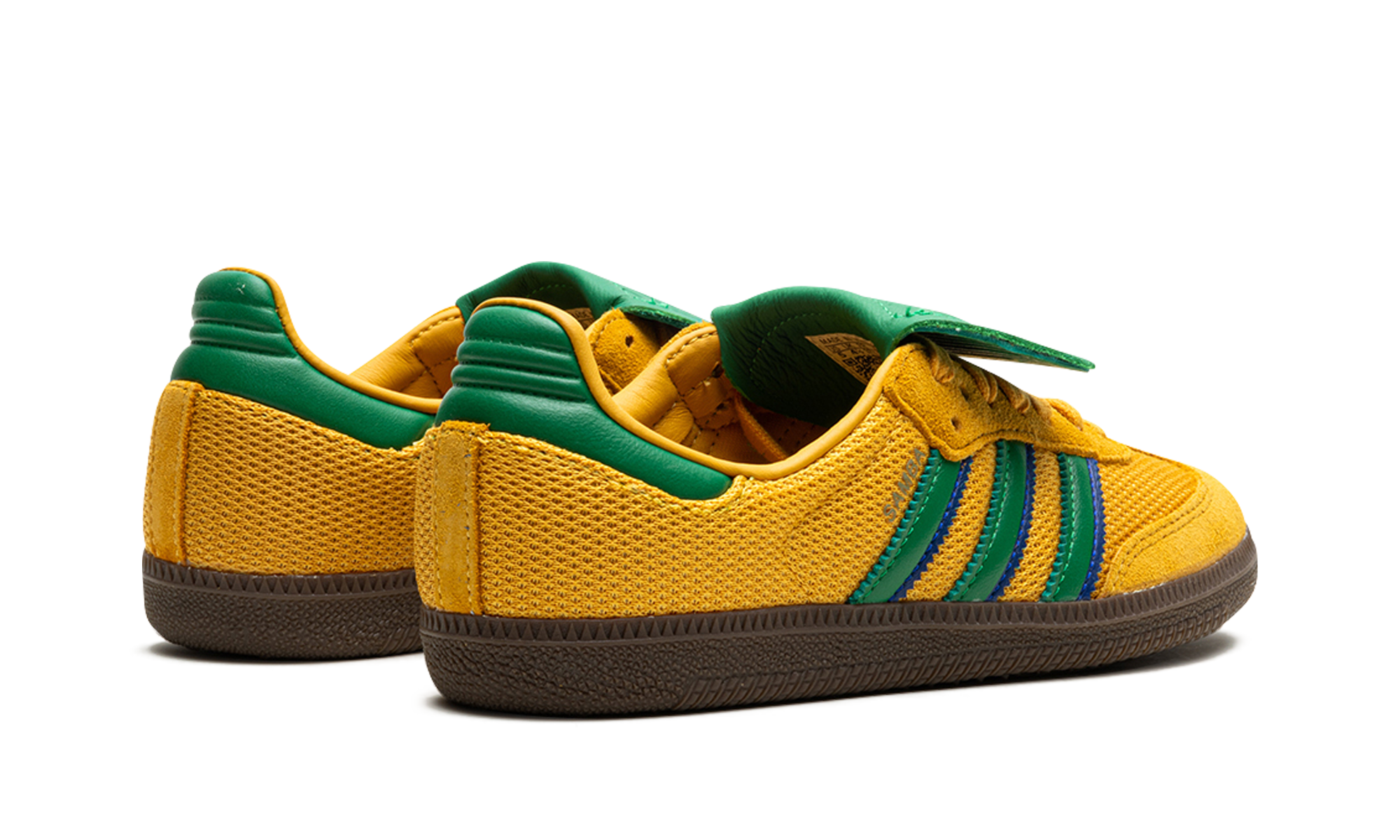 adidas samba lt preloved yellow+IE9165+diagnol right behind view