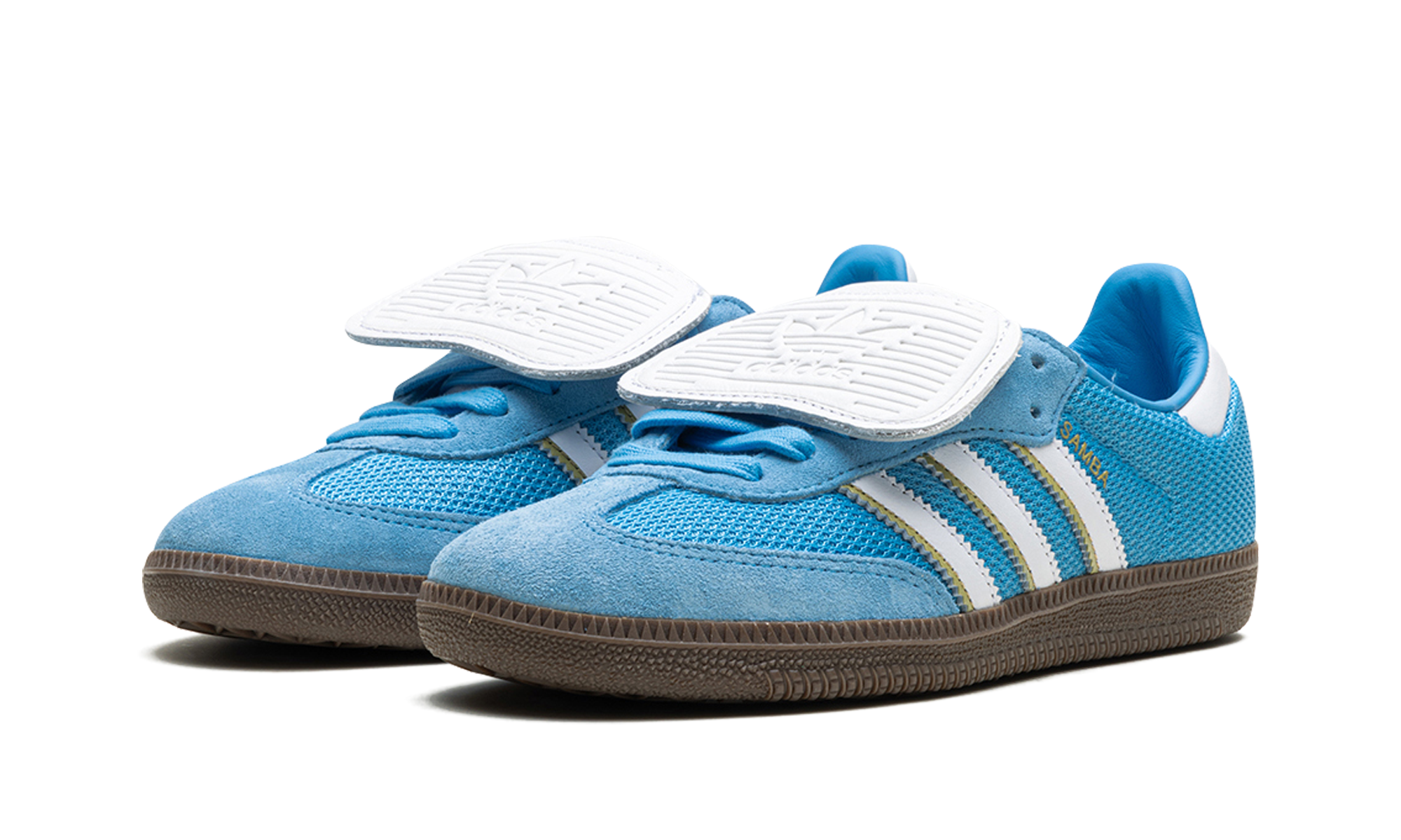 adidas samba lt semi blue burst+IE9170+diagnol left view