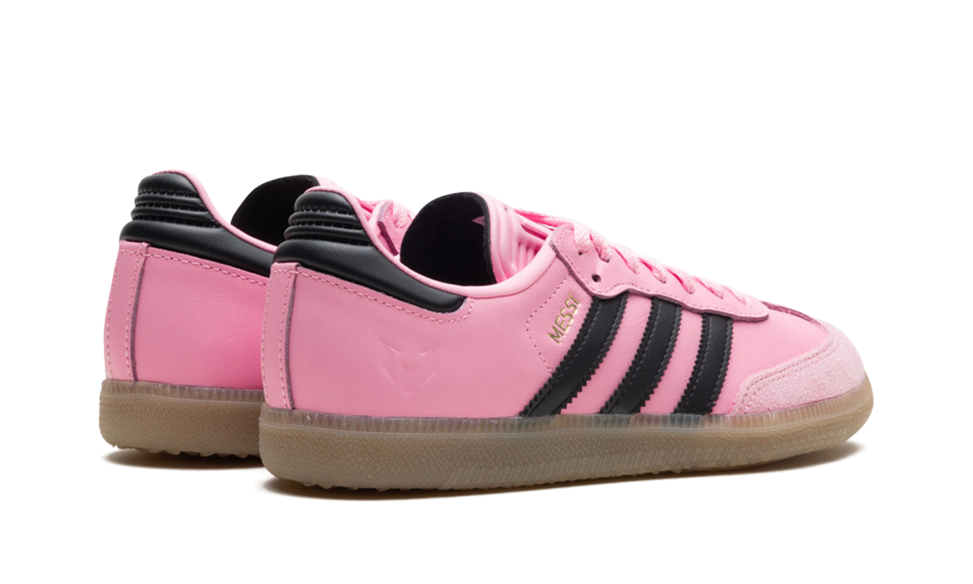 adidas samba messi light pink black+JP7844+diagnol right behind view