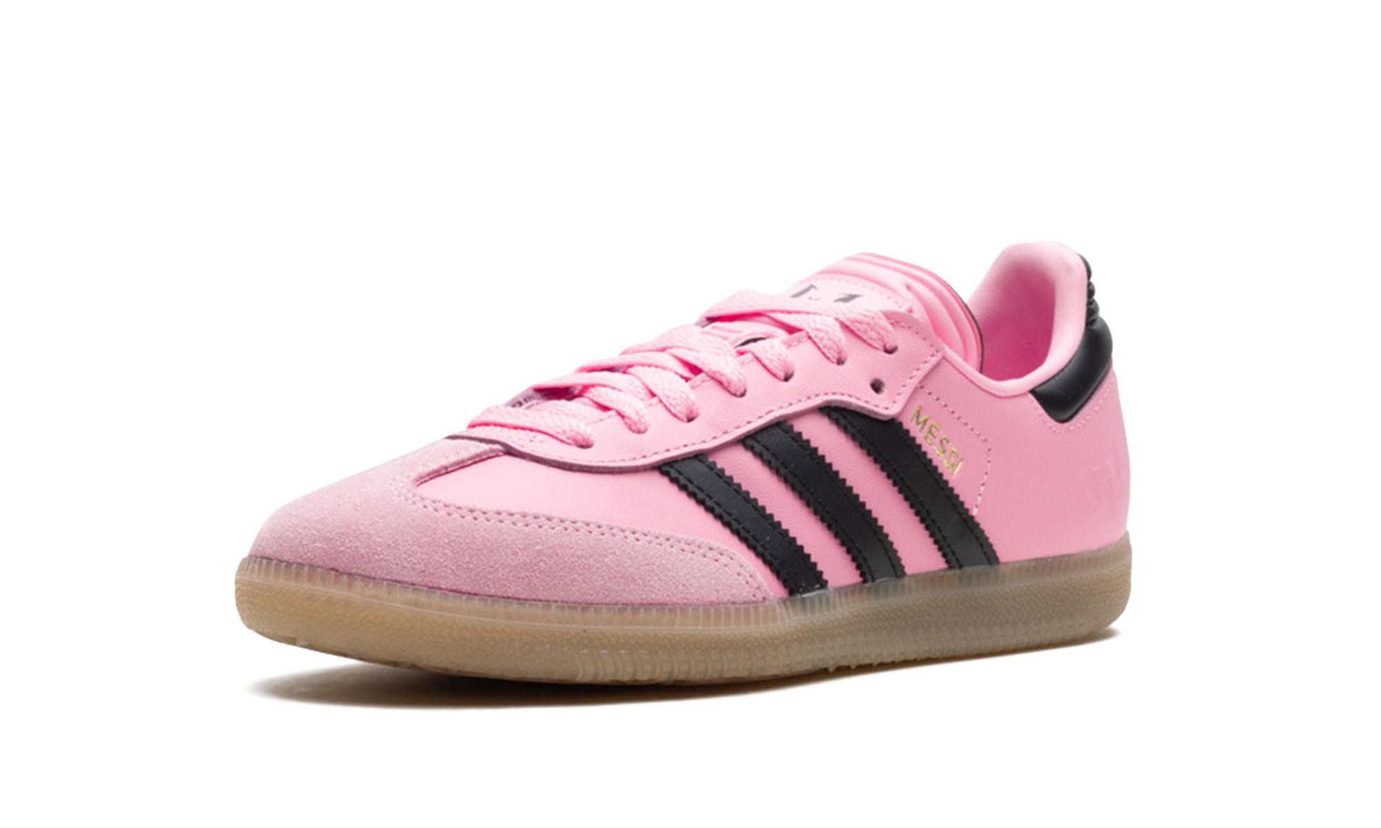 adidas samba messi light pink black+JP7844+left diagnol single view