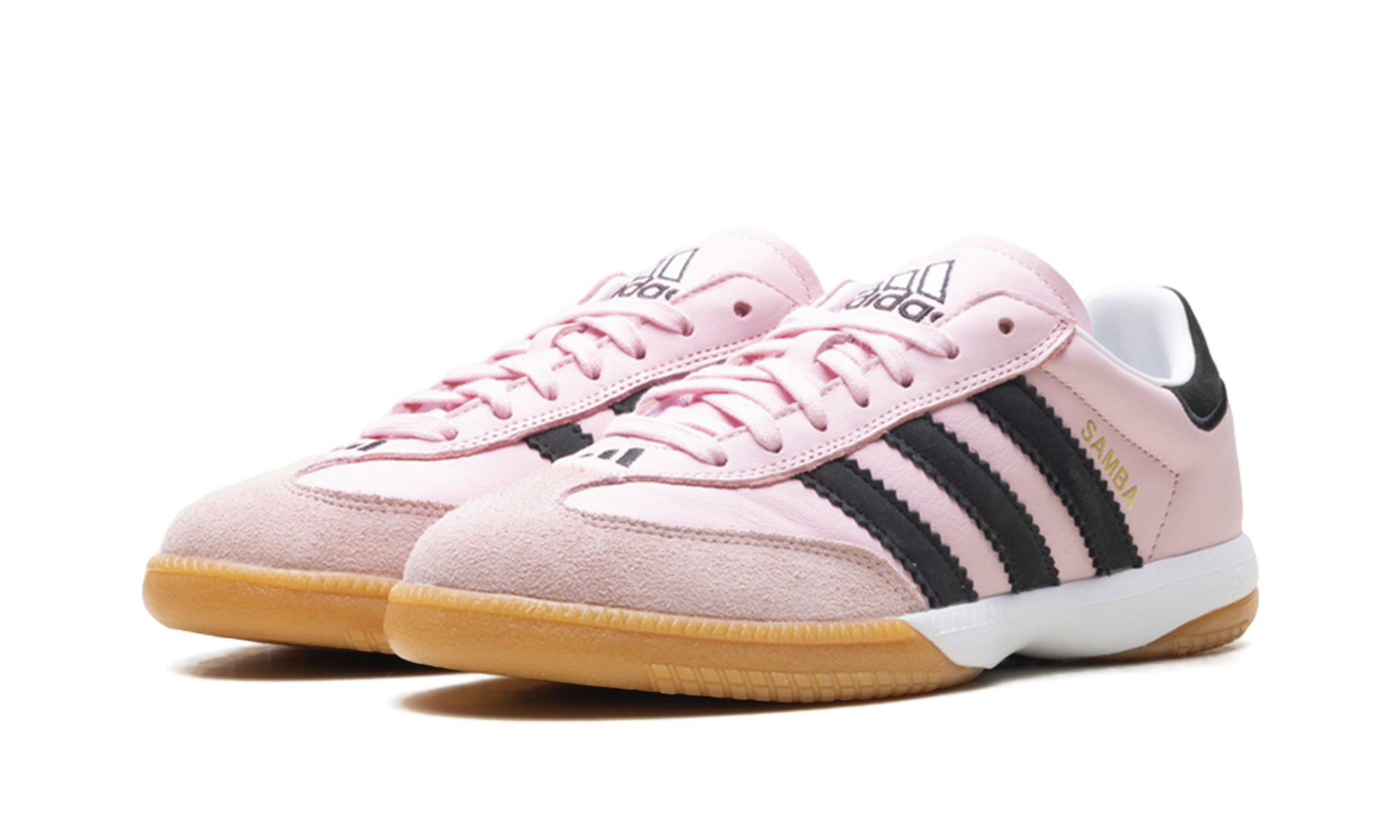 adidas samba millennium clear pink black gum+JI3182+diagnol left view