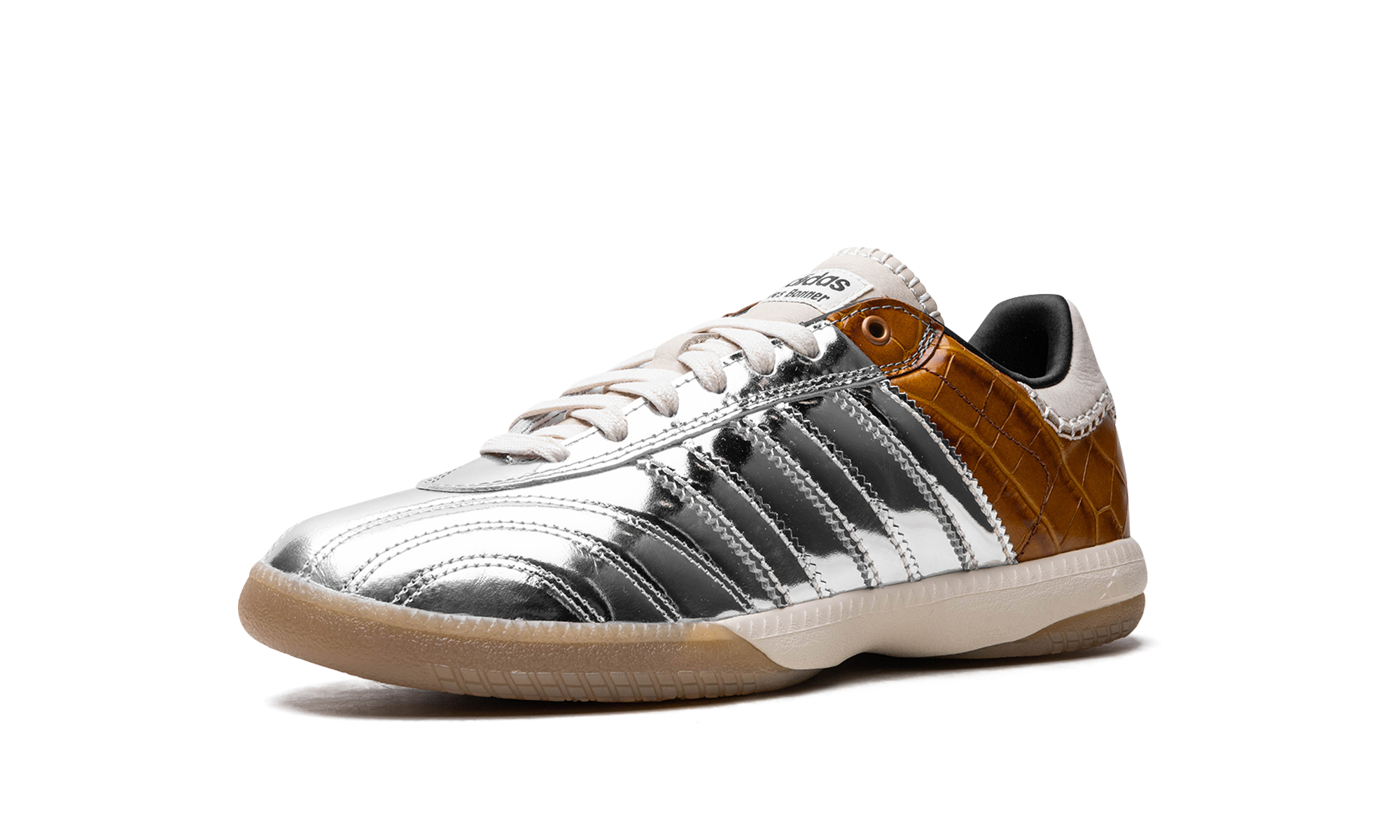 adidas samba millennium wales bonner silver metallic yellow croc+IH5777+left diagnol single view