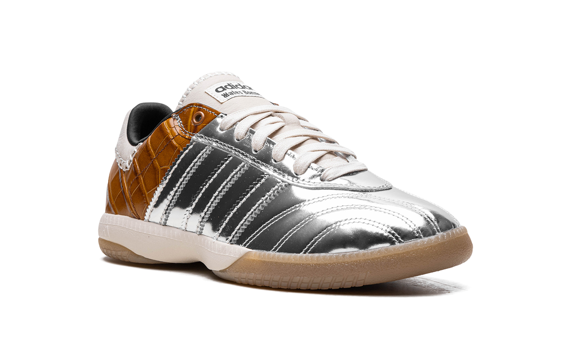 adidas samba millennium wales bonner silver metallic yellow croc+IH5777+diagnol right view