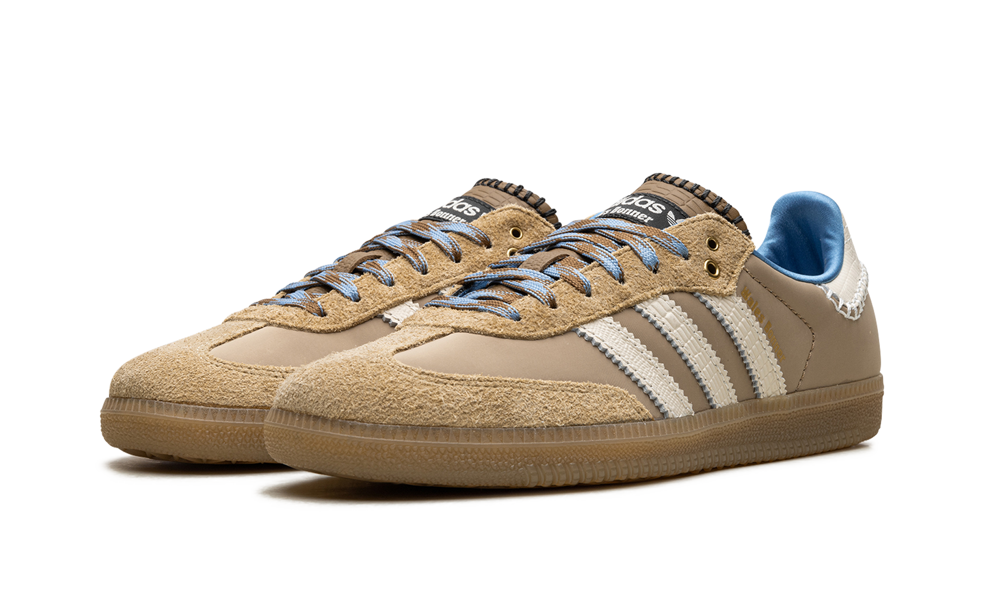 adidas samba nylon wales bonner desert white+IH3261+diagnol left view