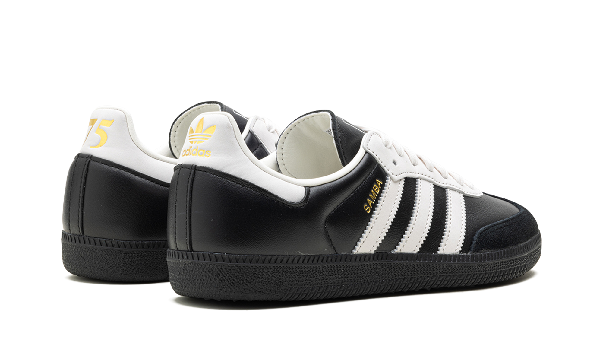 adidas samba og 75th anniversary pack black+JP5282+diagnol right behind view