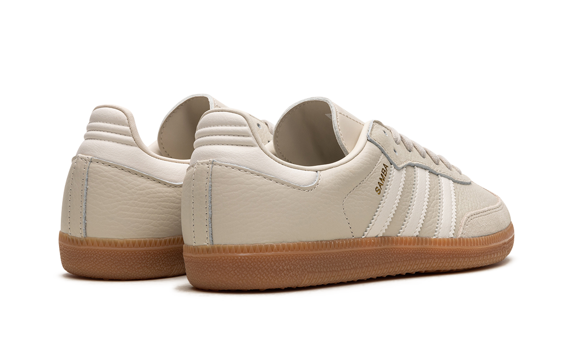 adidas samba og aluminum gum women s+IE7013+diagnol right behind view