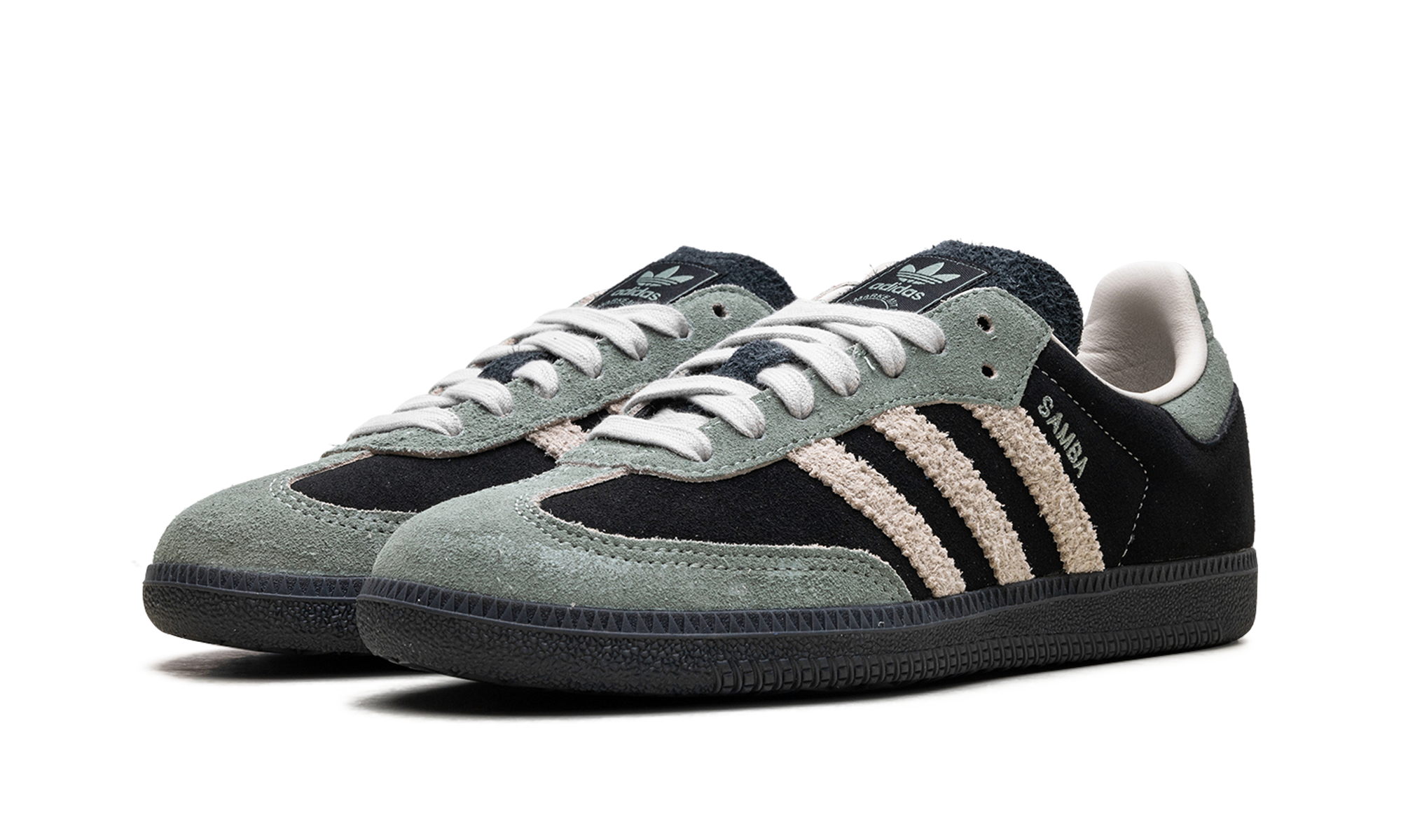 adidas samba og black alumina women s+JI2680+diagnol left view