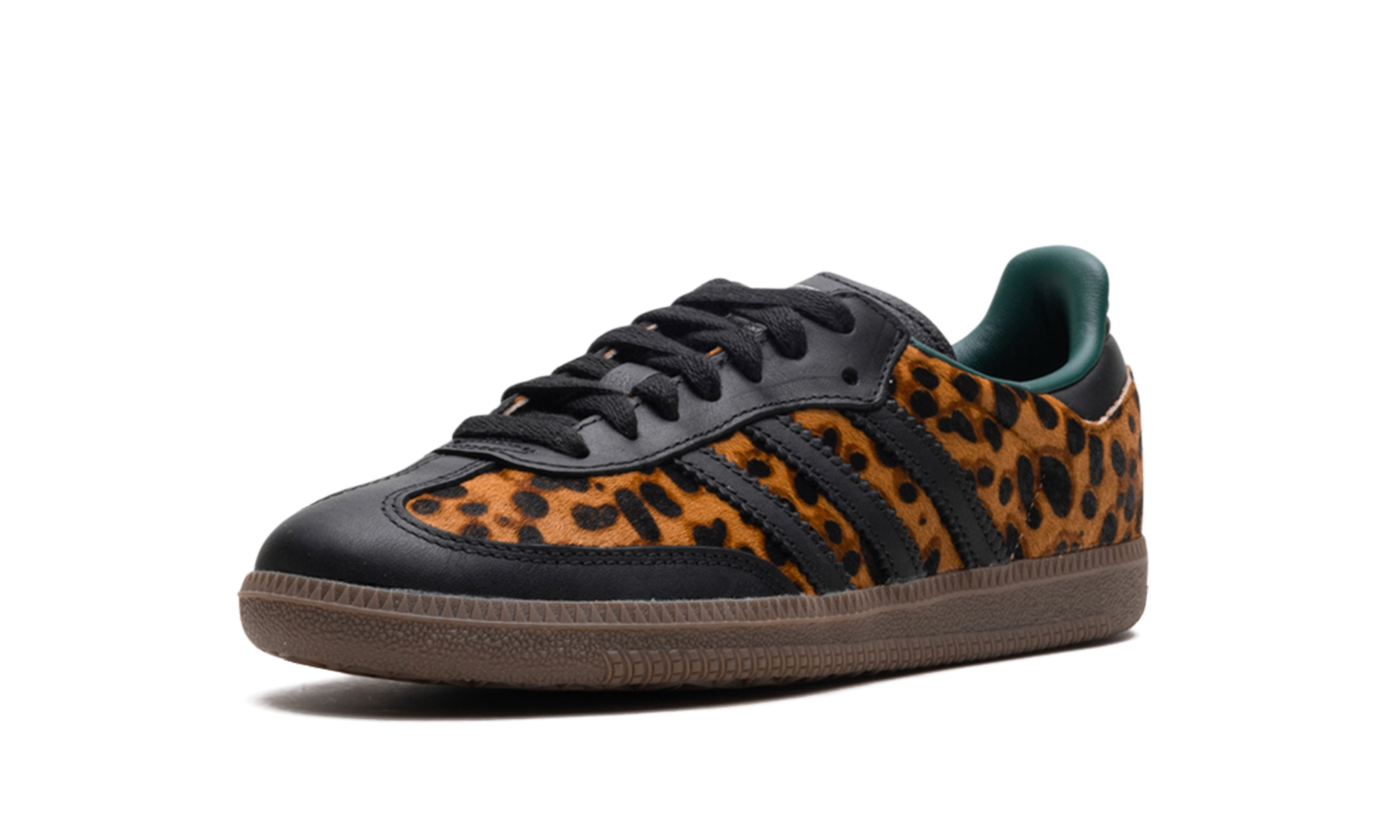 adidas samba og black green leopard women s+JI2735+left diagnol single view