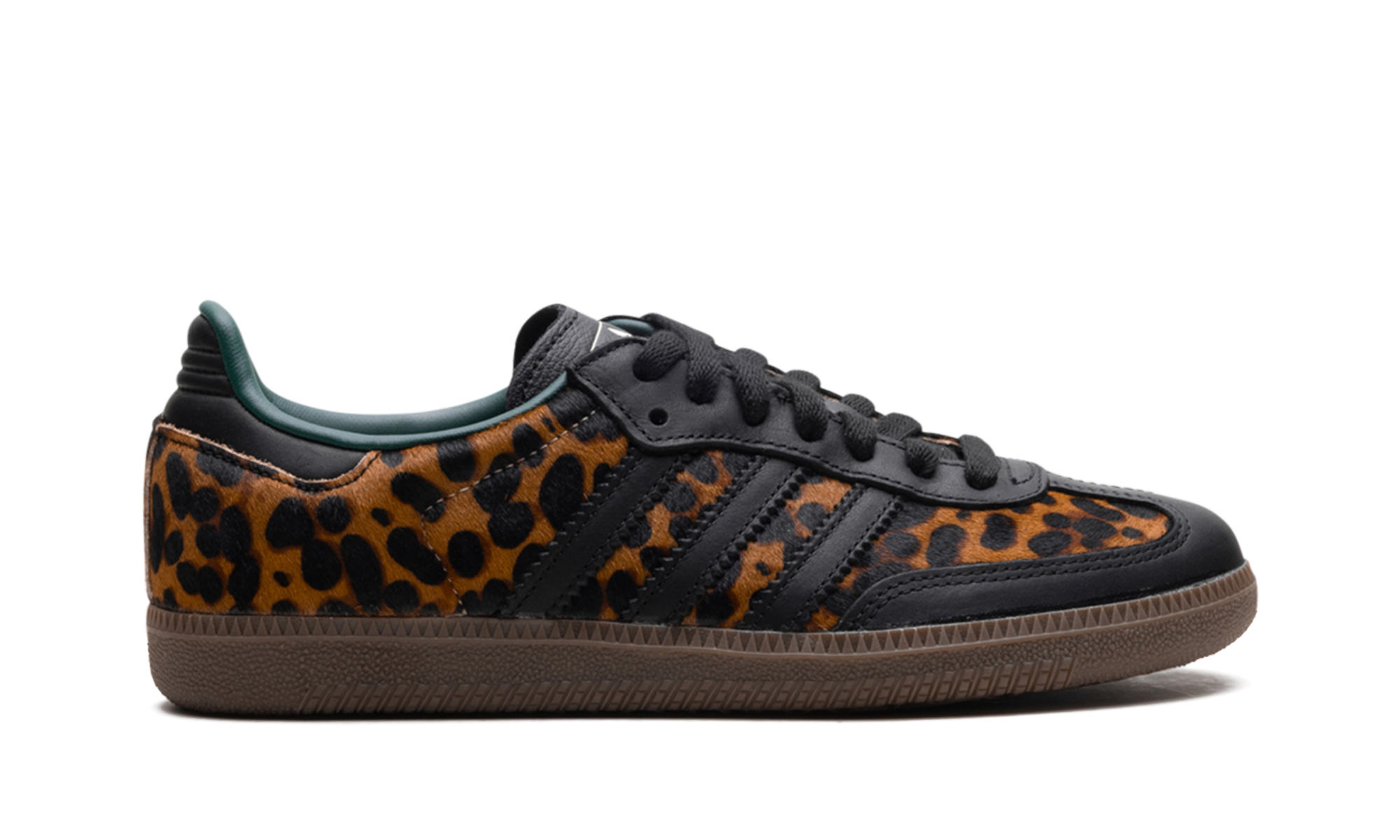 adidas samba og black green leopard women s+JI2735+right view