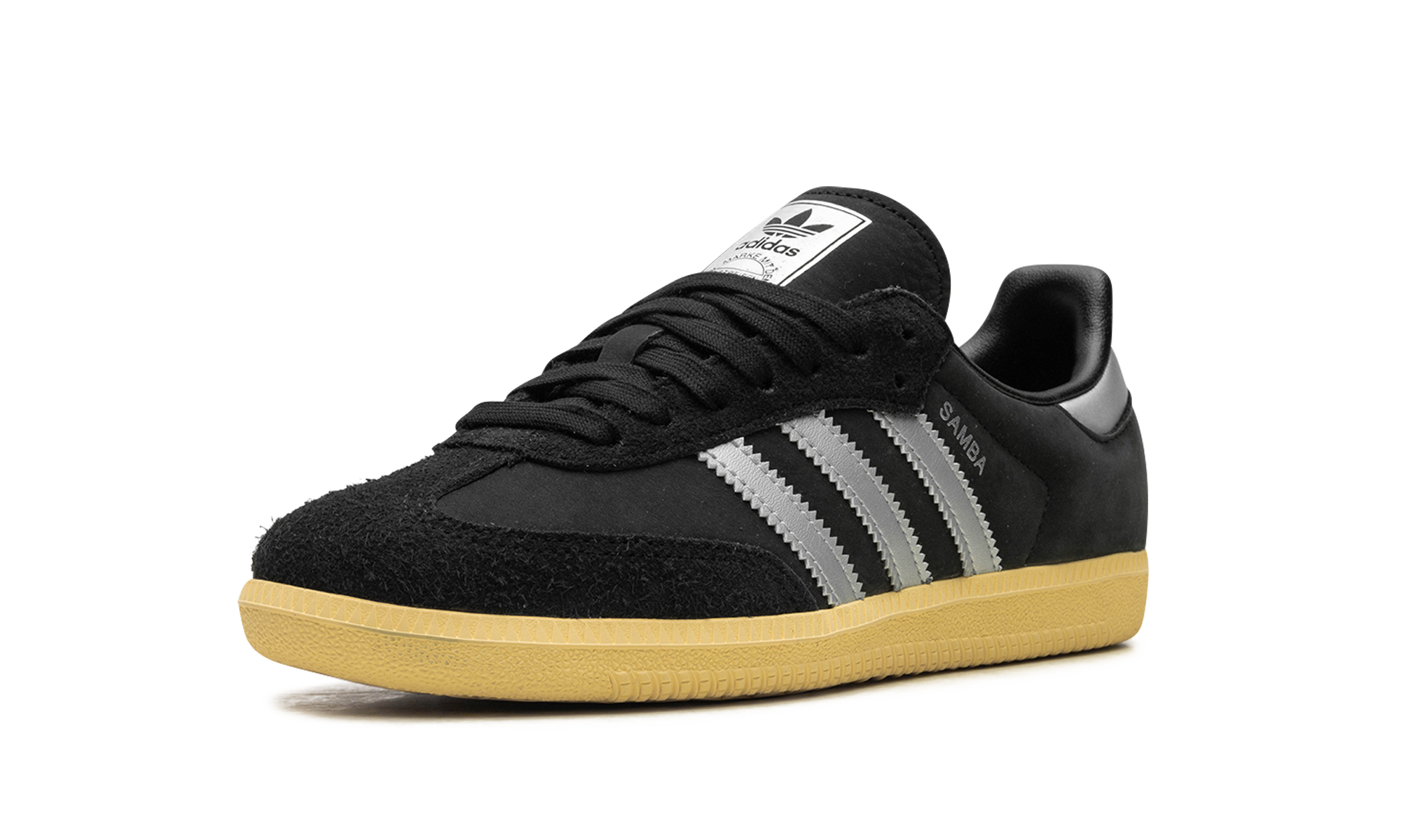 adidas samba og black matte silver women s+IE8128+left diagnol single view