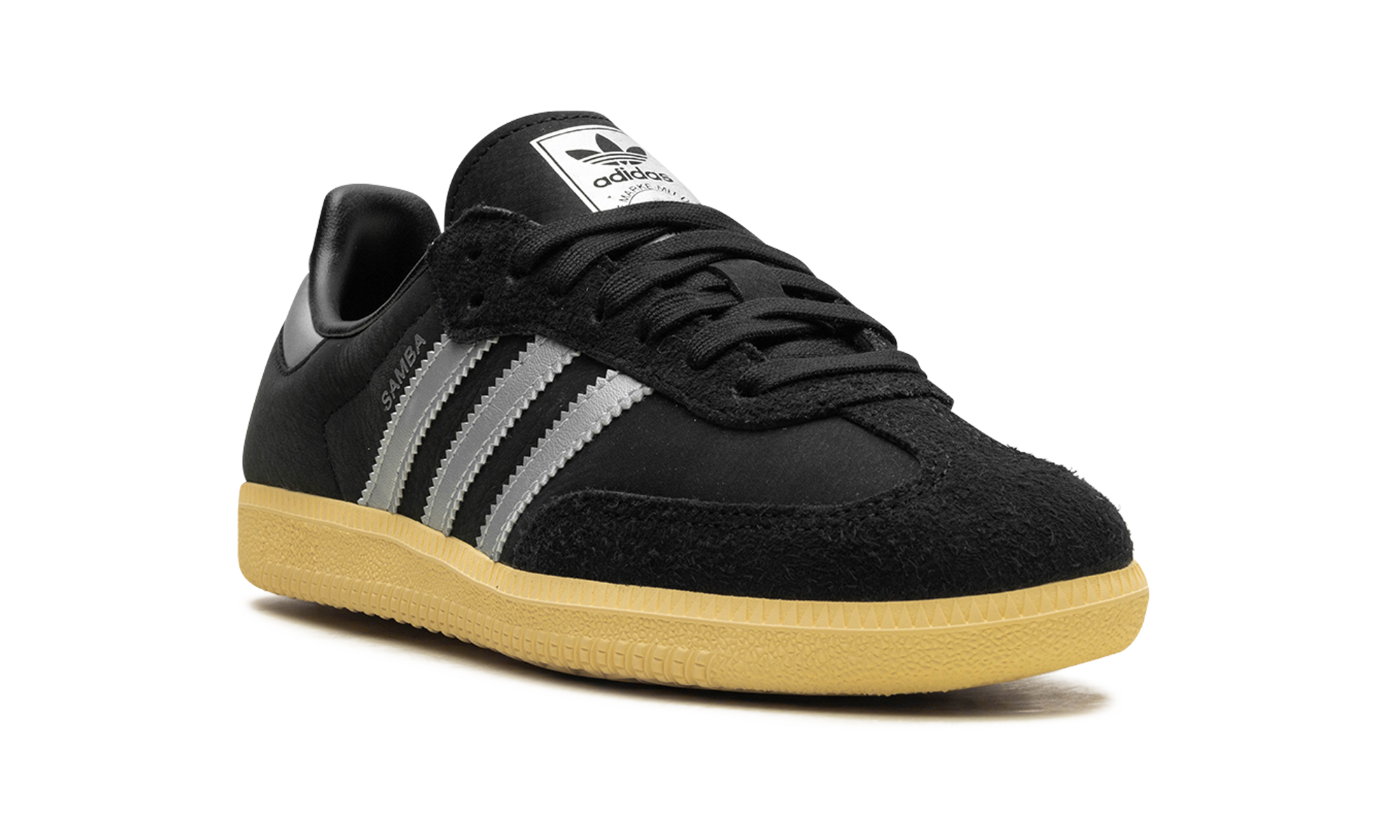 adidas samba og black matte silver women s+IE8128+diagnol right view