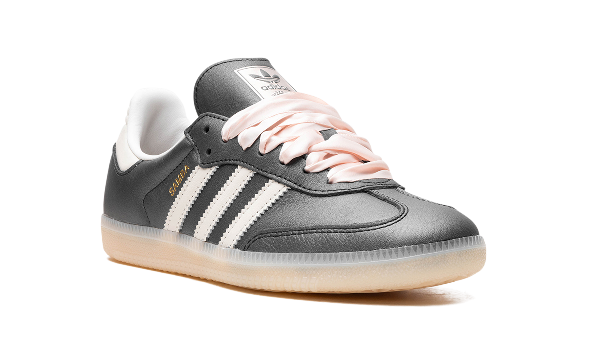 adidas samba og black pink ribbon laces women s+IH8047+diagnol right view