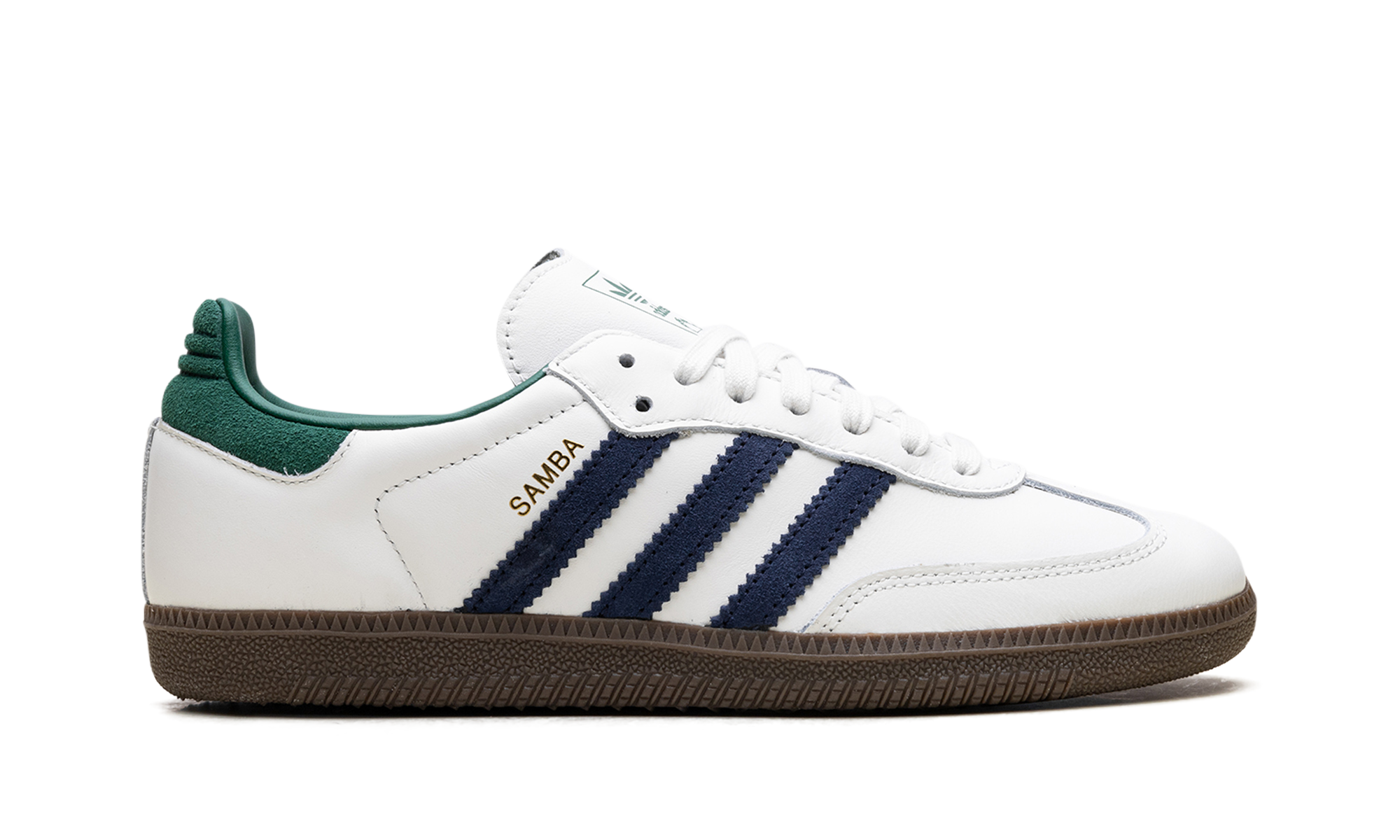 adidas samba og black white collegiate green+IH4882+right view