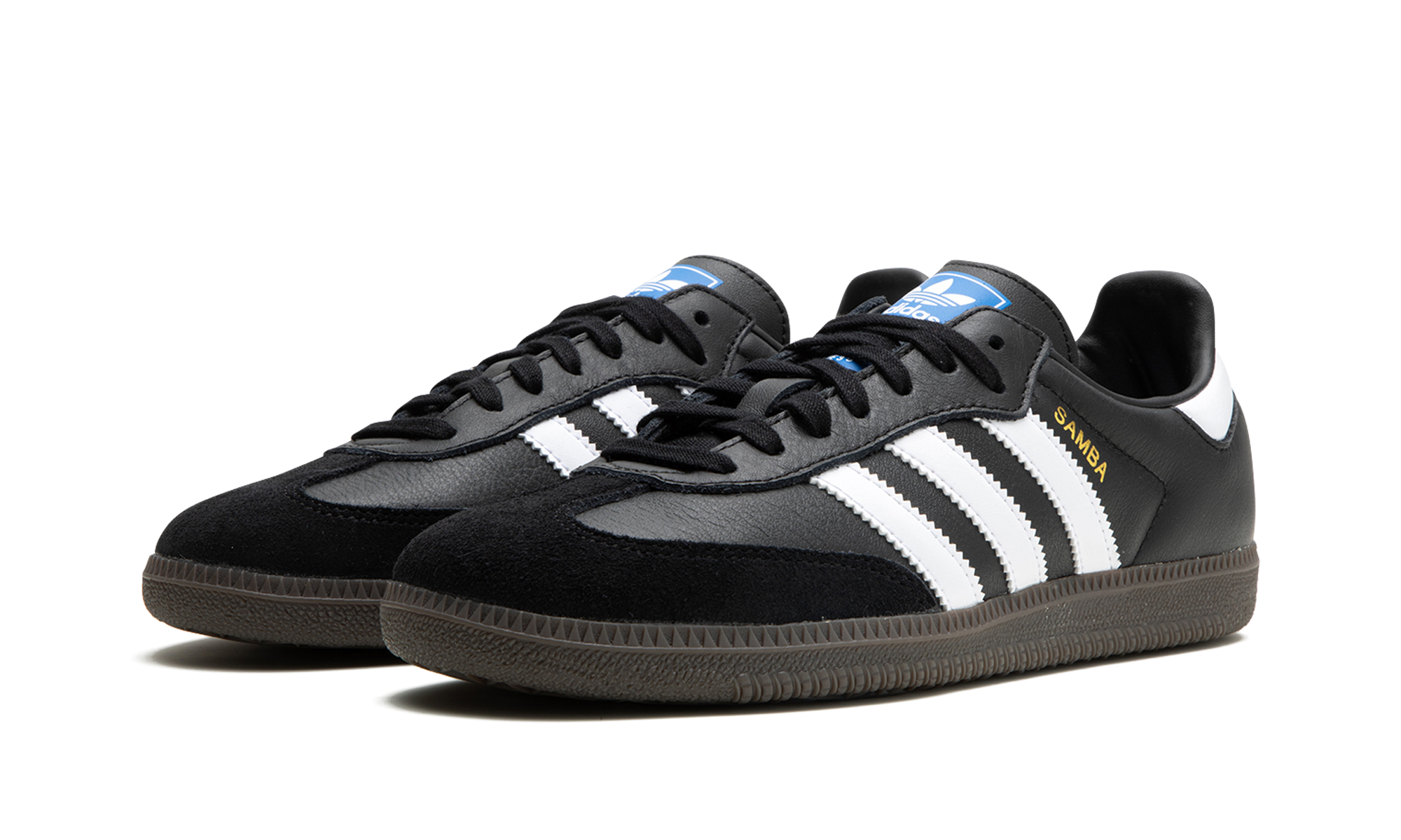 adidas samba og black white gum gs+IE3676+diagnol left view