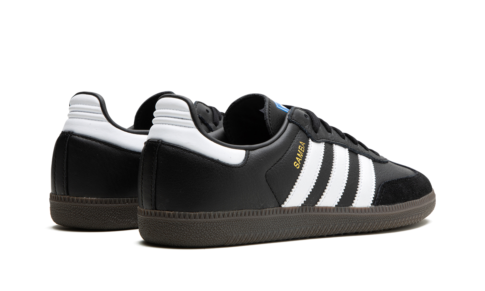 adidas samba og black white gum gs+IE3676+diagnol right behind view