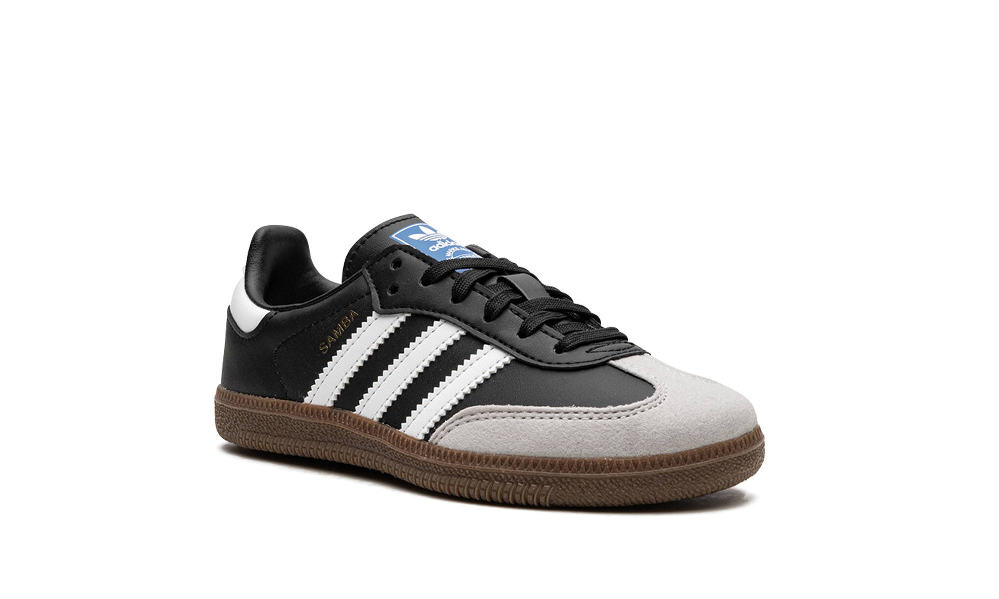 adidas samba og black white gum ps+GZ8349+diagnol right view