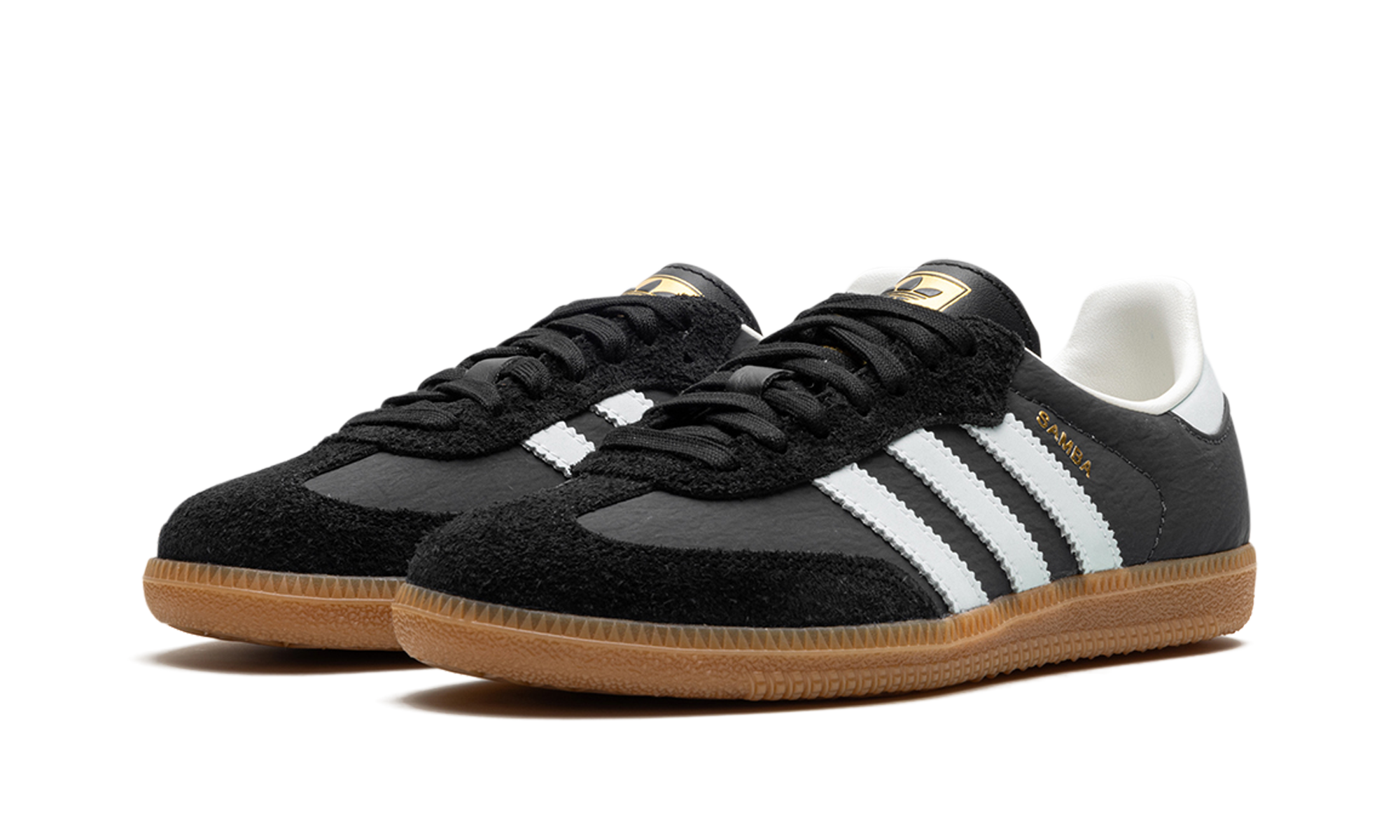 adidas samba og carbon women s+ID0493+diagnol left view