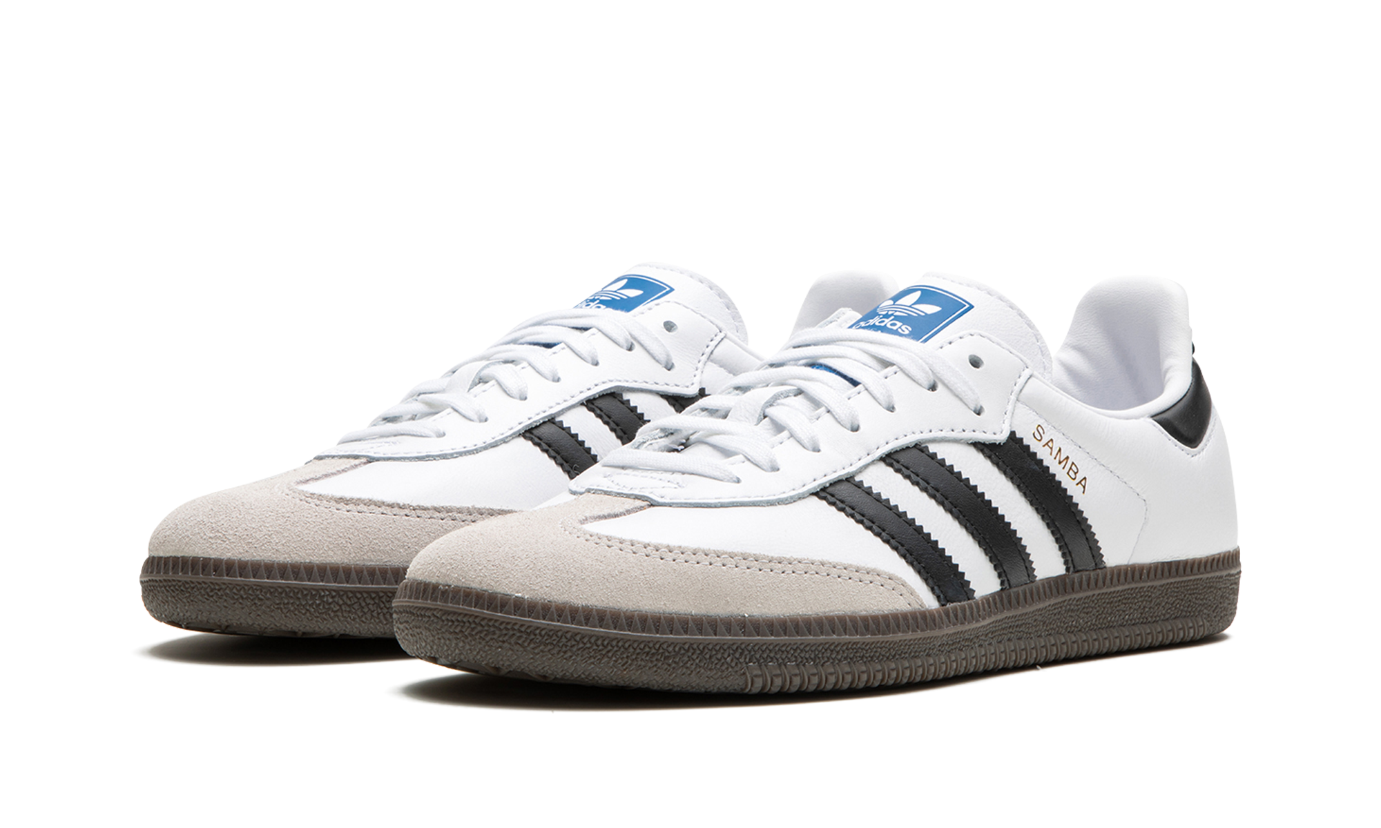 adidas samba og cloud white core black gs+IE3675+diagnol left view