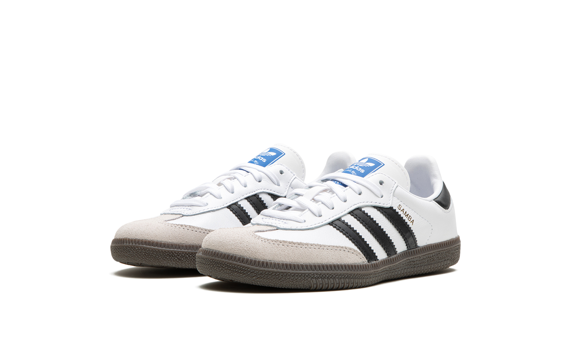 adidas samba og cloud white core black gum ps+IE3677+diagnol left view