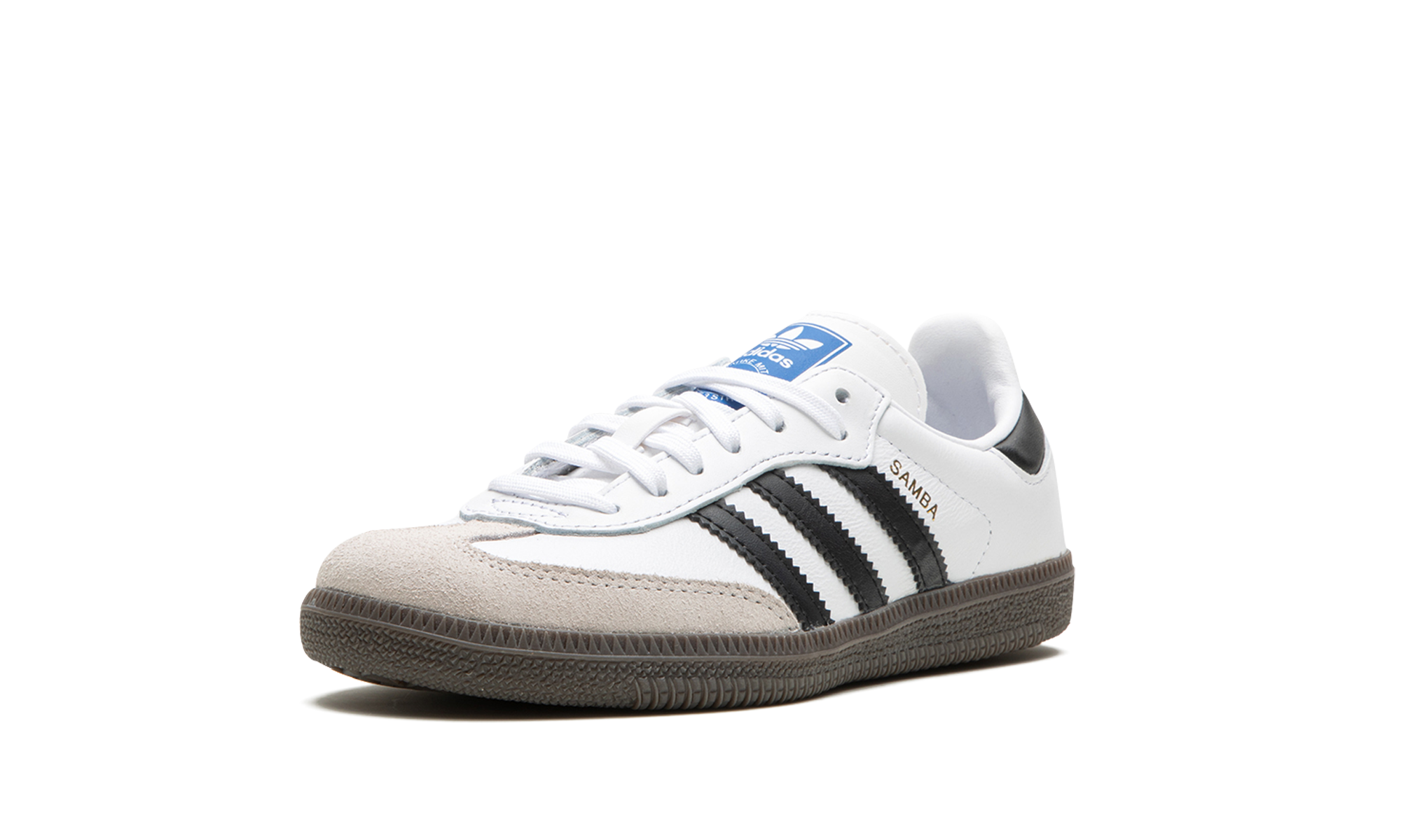 adidas samba og cloud white core black gum ps+IE3677+left diagnol single view
