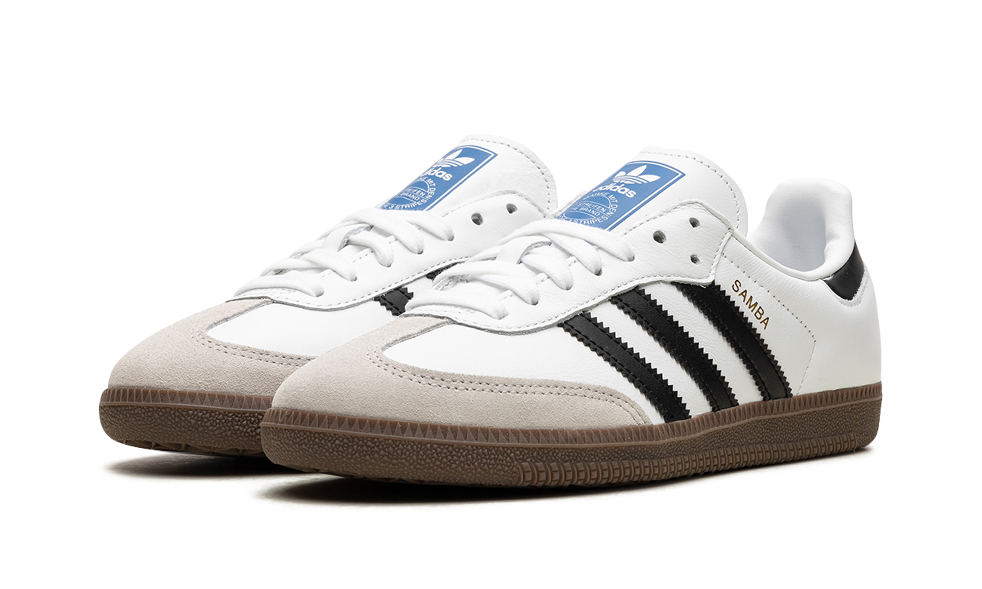 adidas samba og cloud white core black women s+IG9030+diagnol left view