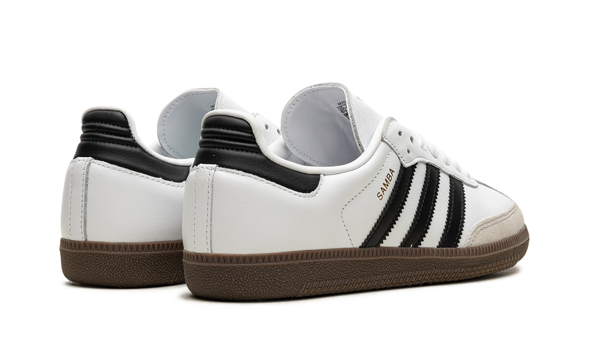 adidas samba og cloud white core black women s+IG9030+diagnol right behind view