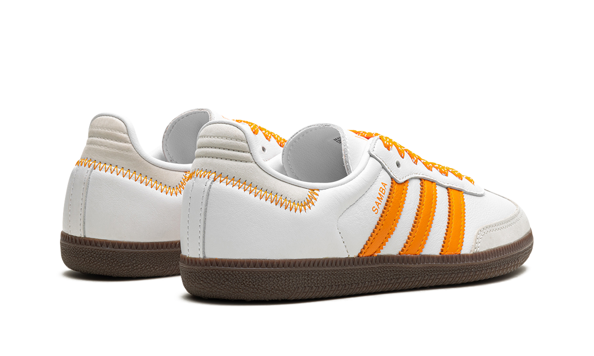 adidas samba og cloud white orange women s+IE6521+diagnol right behind view