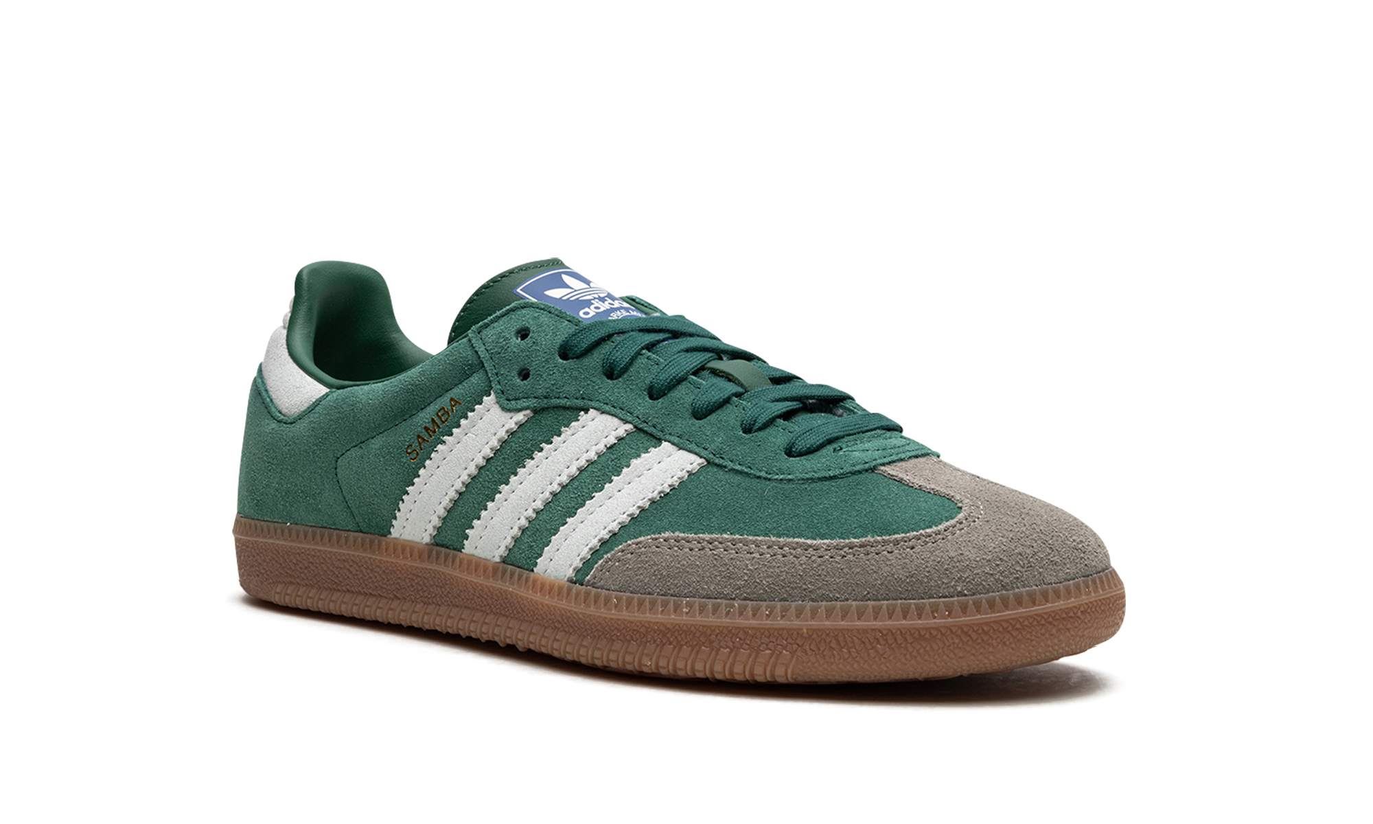 adidas samba og collegiate green gum grey toe+ID2054+diagnol right view