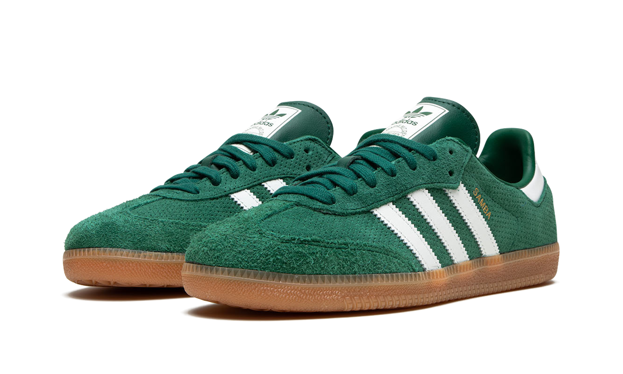 adidas samba og collegiate green gum+HP7902+diagnol left view