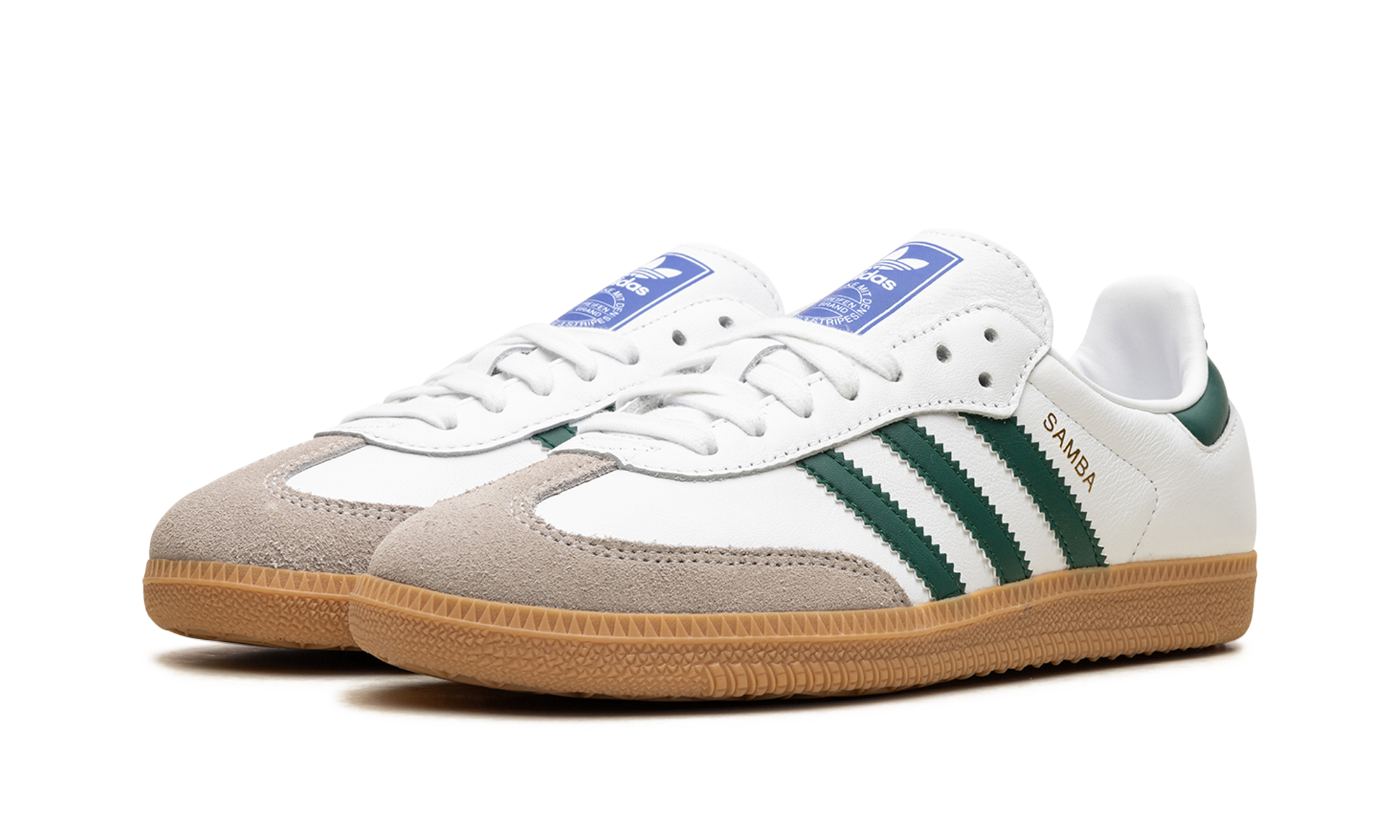 adidas samba og collegiate green+IE3437+diagnol left view