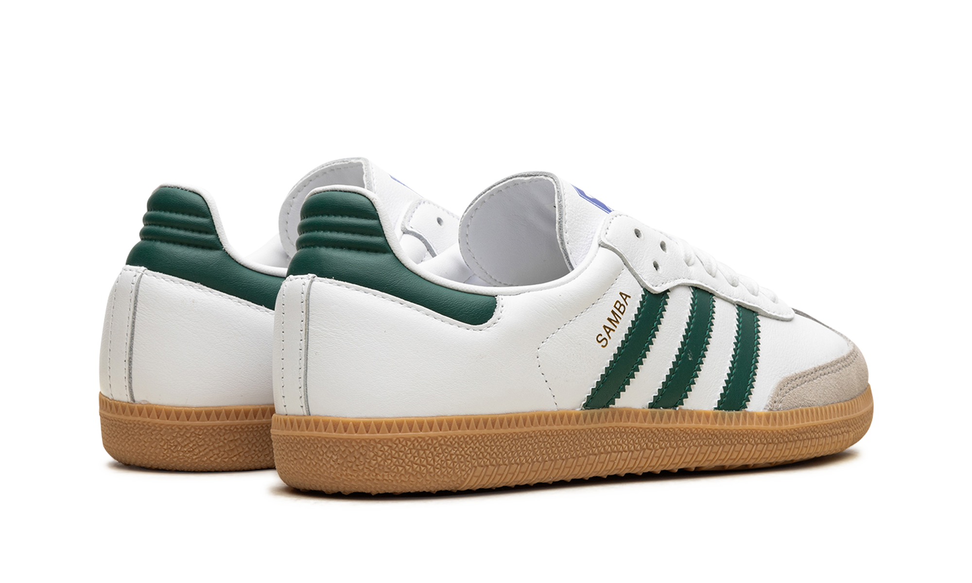 adidas samba og collegiate green+IE3437+diagnol right behind view