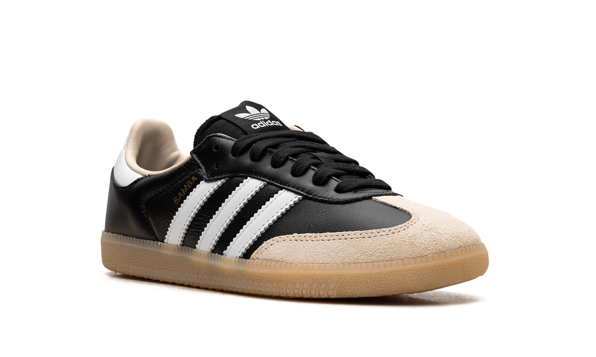 adidas samba og core black cloud white gum+JS3832+diagnol right view