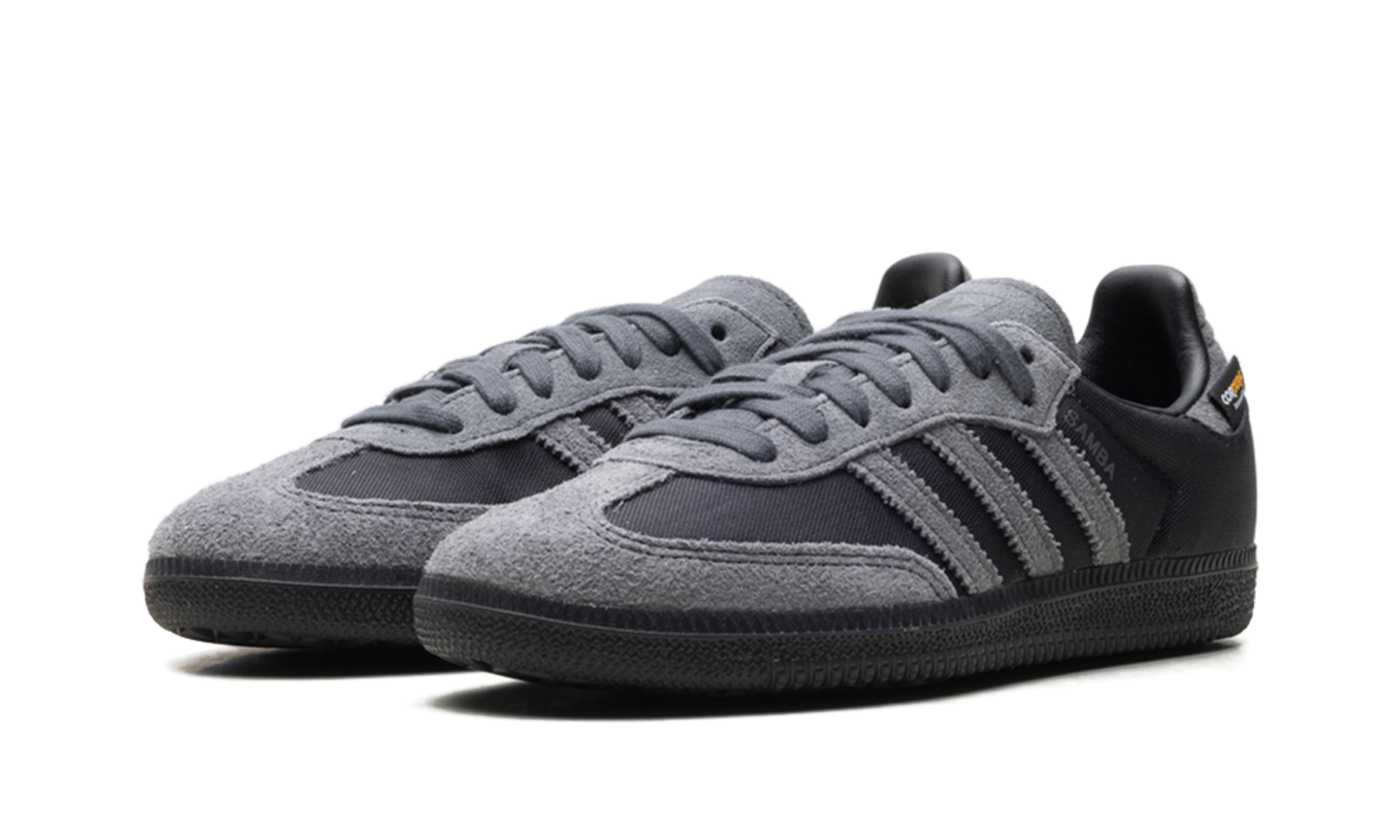 adidas samba og core black grey cordura+JI3214+diagnol left view