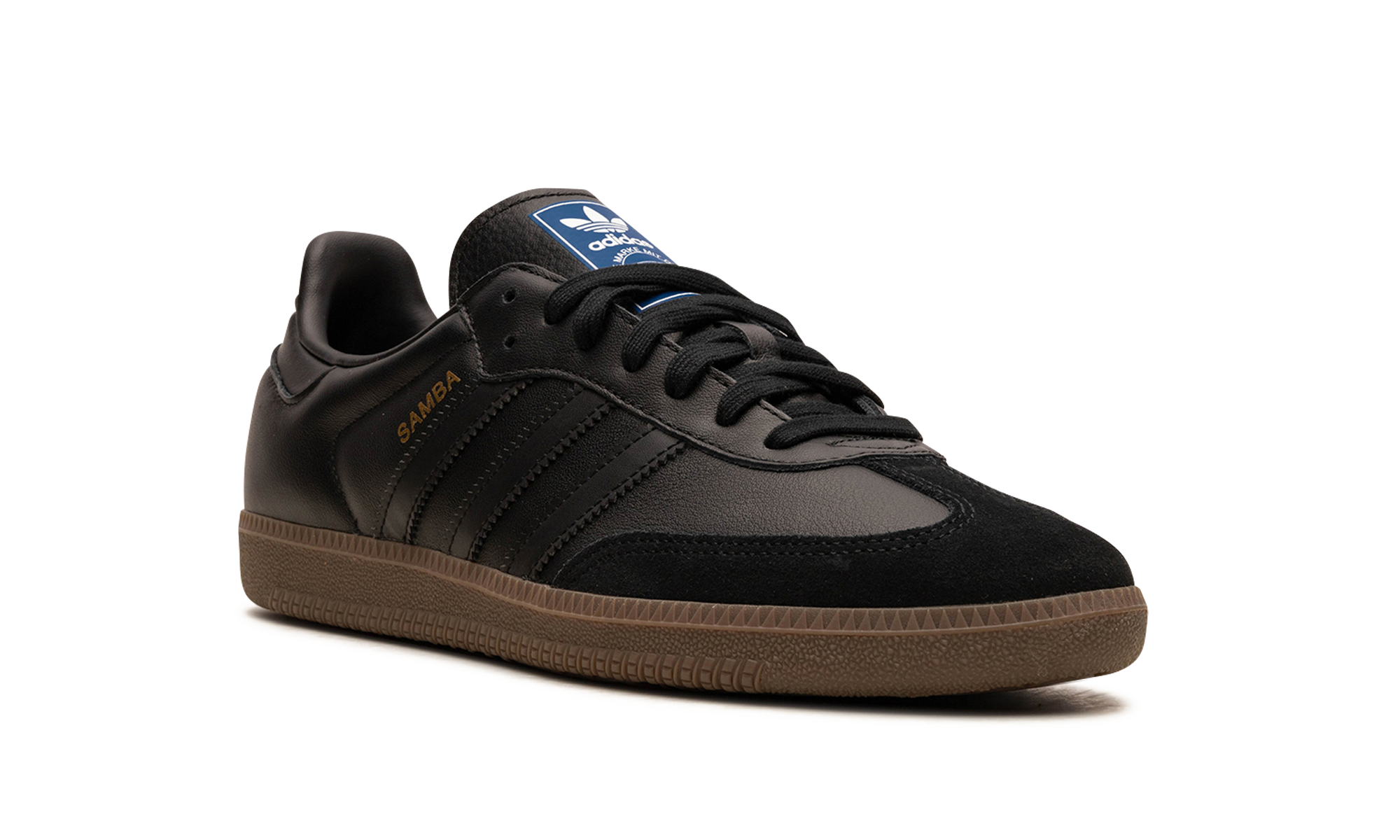 adidas samba og core black gum+IE3438+diagnol right view