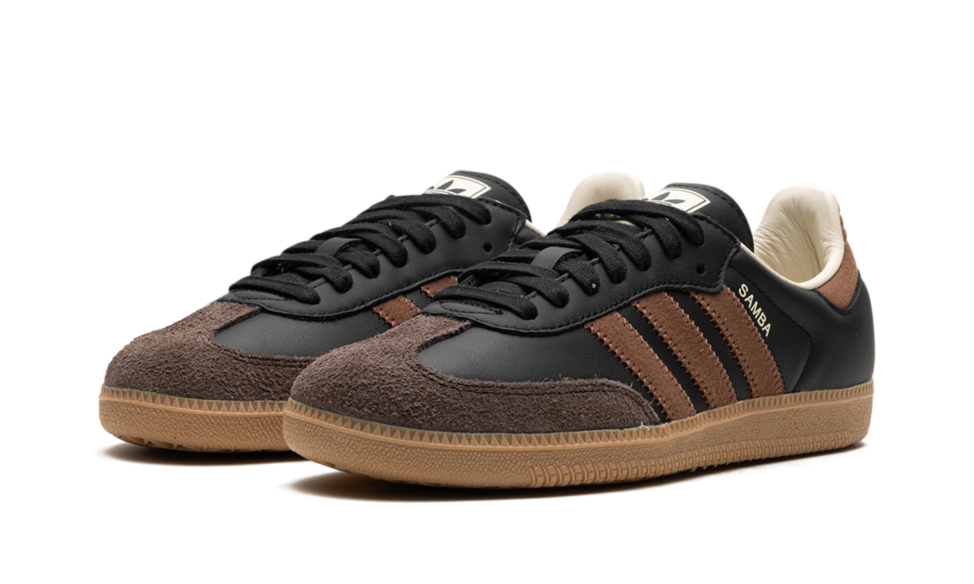 adidas samba og core black preloved brown+IE9123+diagnol left view
