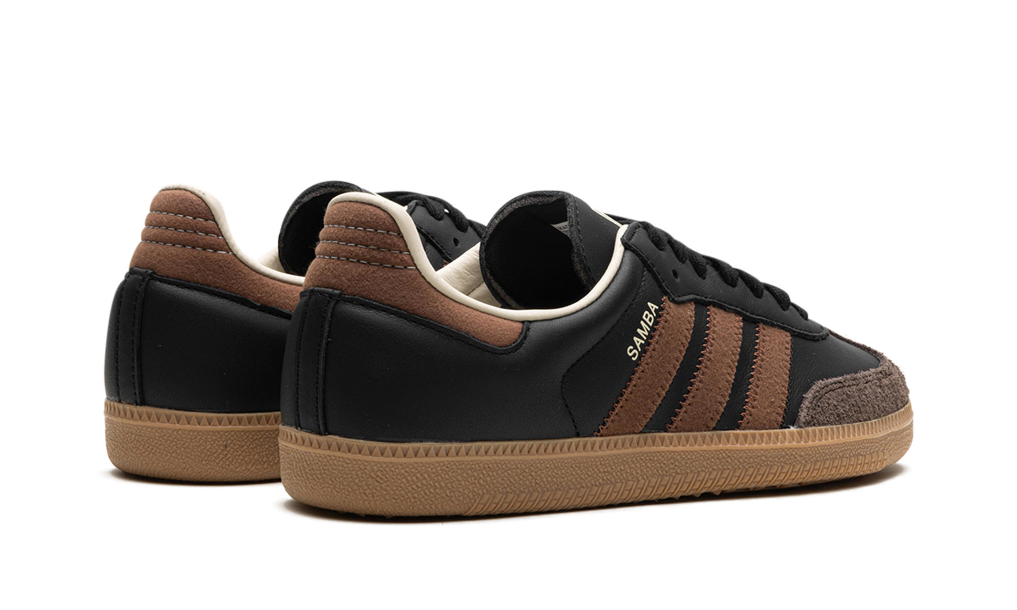 adidas samba og core black preloved brown+IE9123+diagnol right behind view