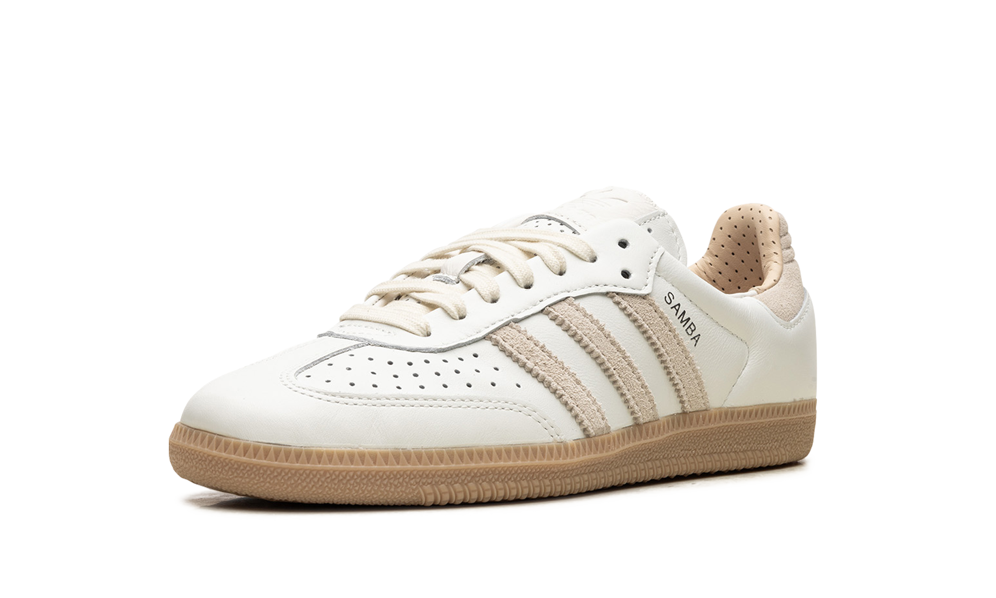 adidas samba og core white magic beige+IG1376+left diagnol single view
