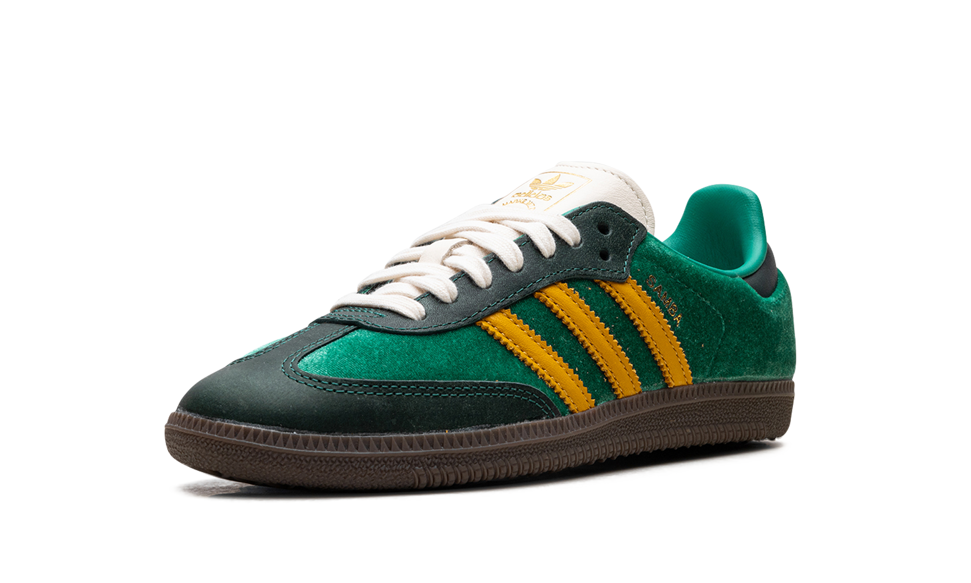 adidas samba og court green preloved yellow women s+JI2681+left diagnol single view