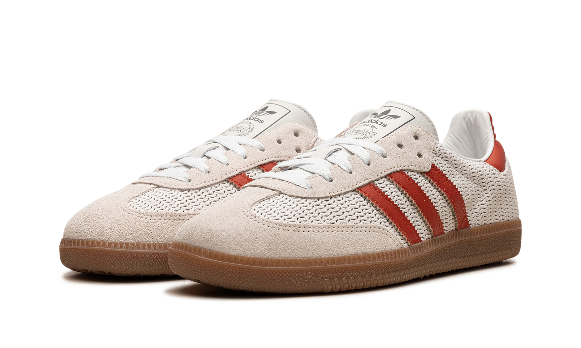 adidas samba og crystal white preloved red+IG1380+diagnol left view