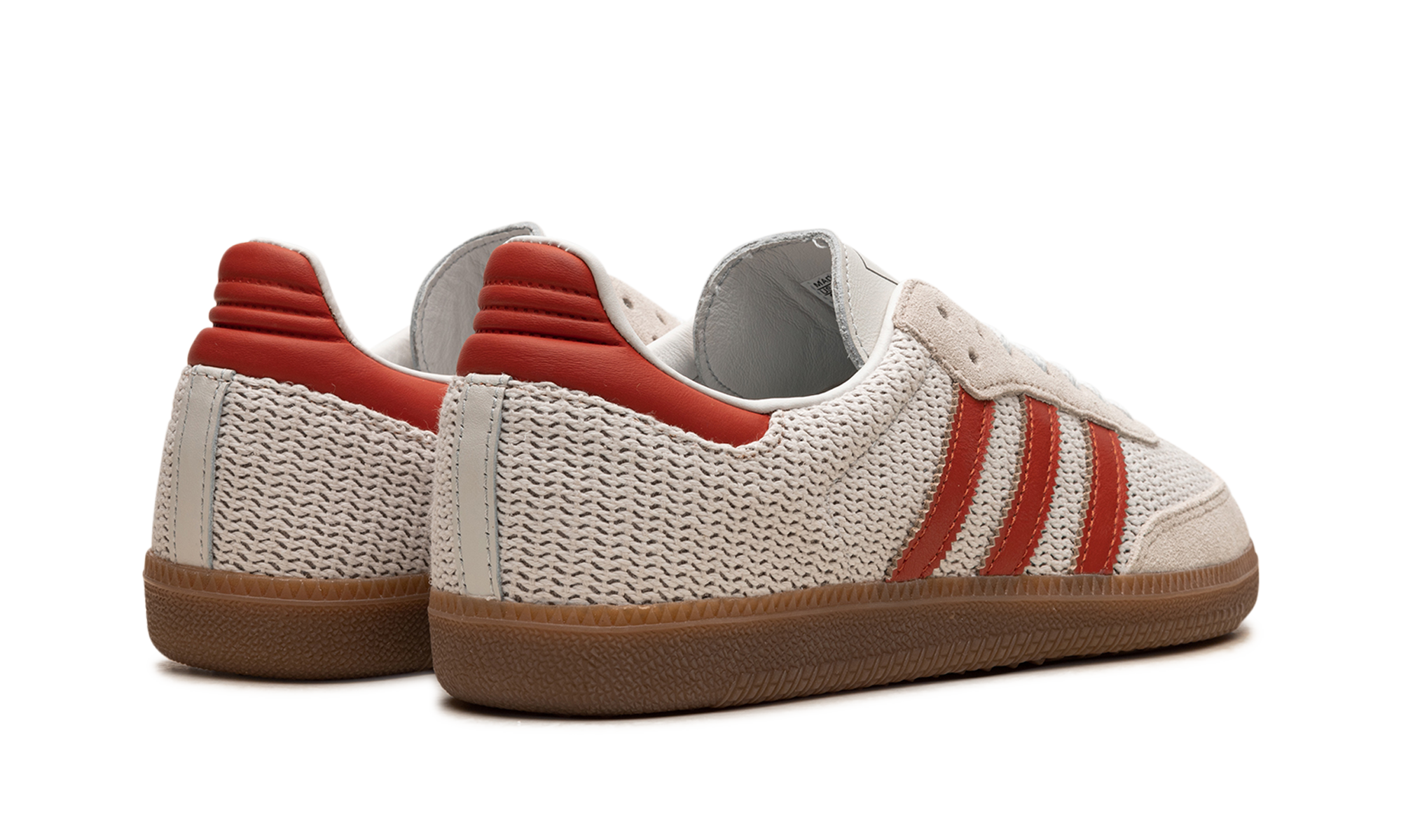 adidas samba og crystal white preloved red+IG1380+diagnol right behind view