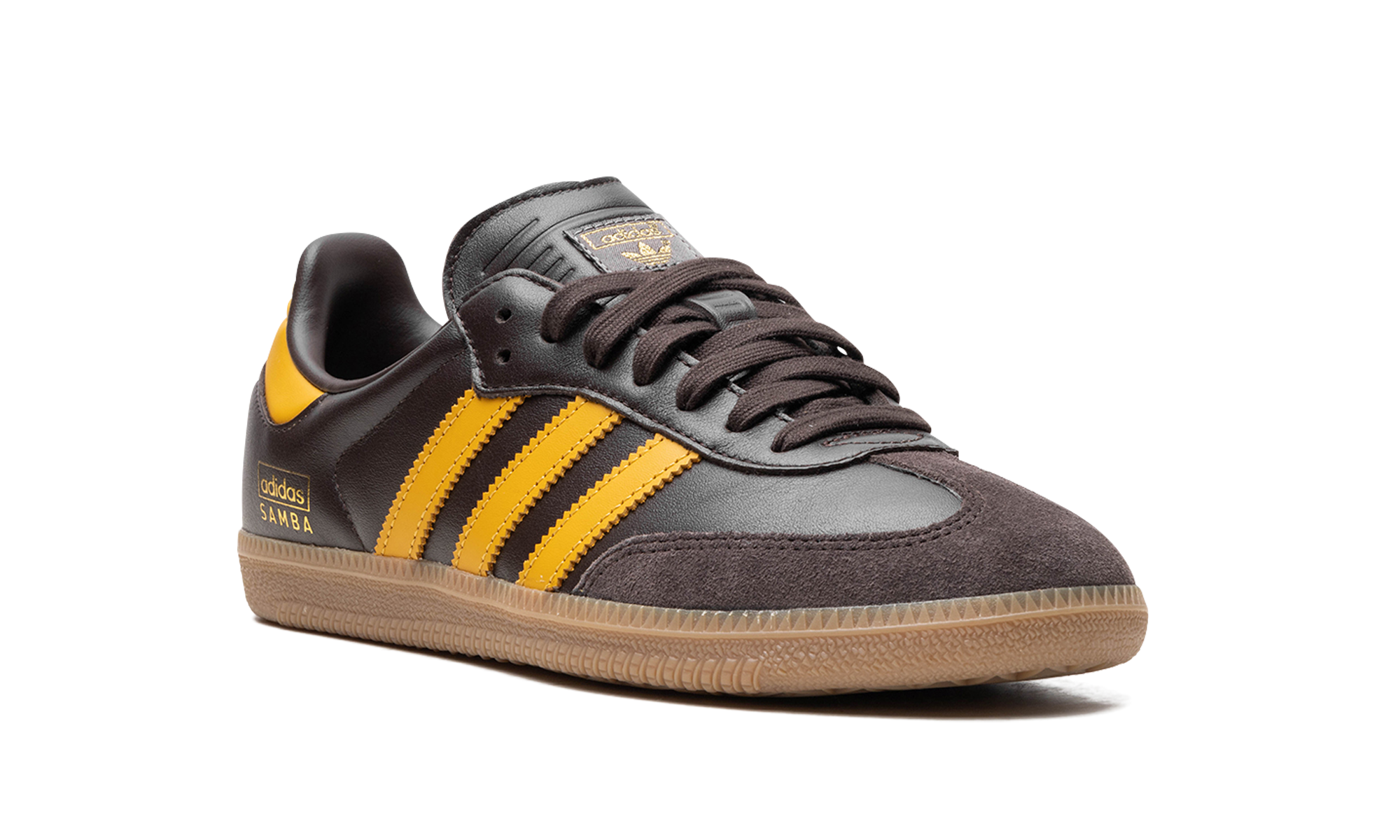 adidas samba og dark brown preloved yellow+IG6174+diagnol right view